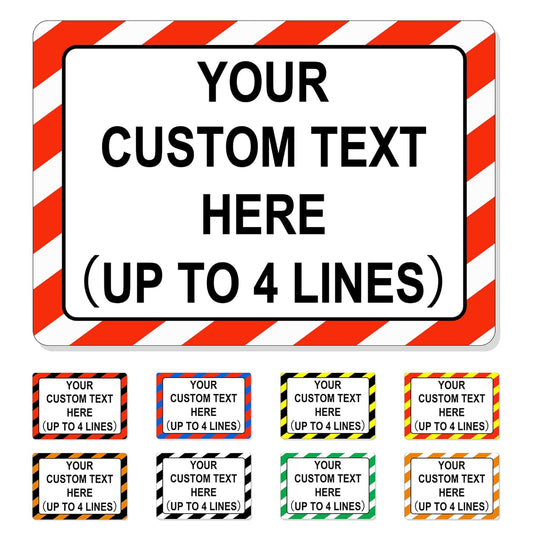 Custom Sign Outdoor Metal, Personalized Metal Sign for Parking, Gate, Delivery, Garage, Weatherproof Customized Signs for Outside, Make Your Own Signs Custom(12x8 Inches, Border)
