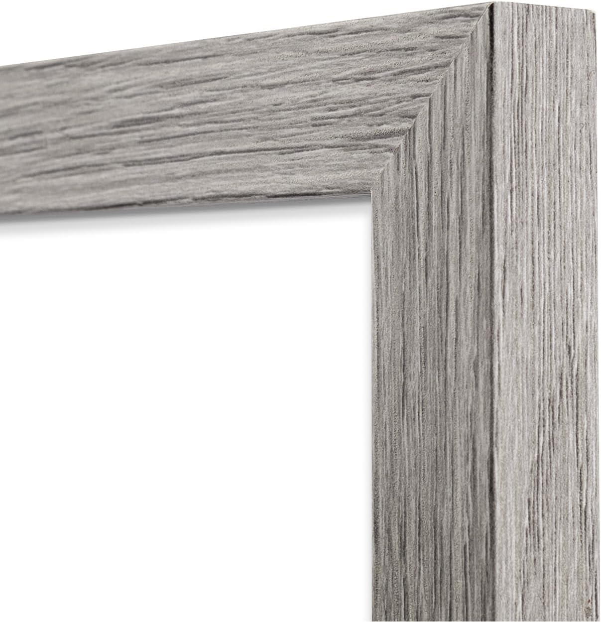 Golden State Art, 11x14 Picture Frame with Mat for 8x10 - High Definition Glass Wall Mounting Horizontal Vertical Display (Gray, 2 Pack)