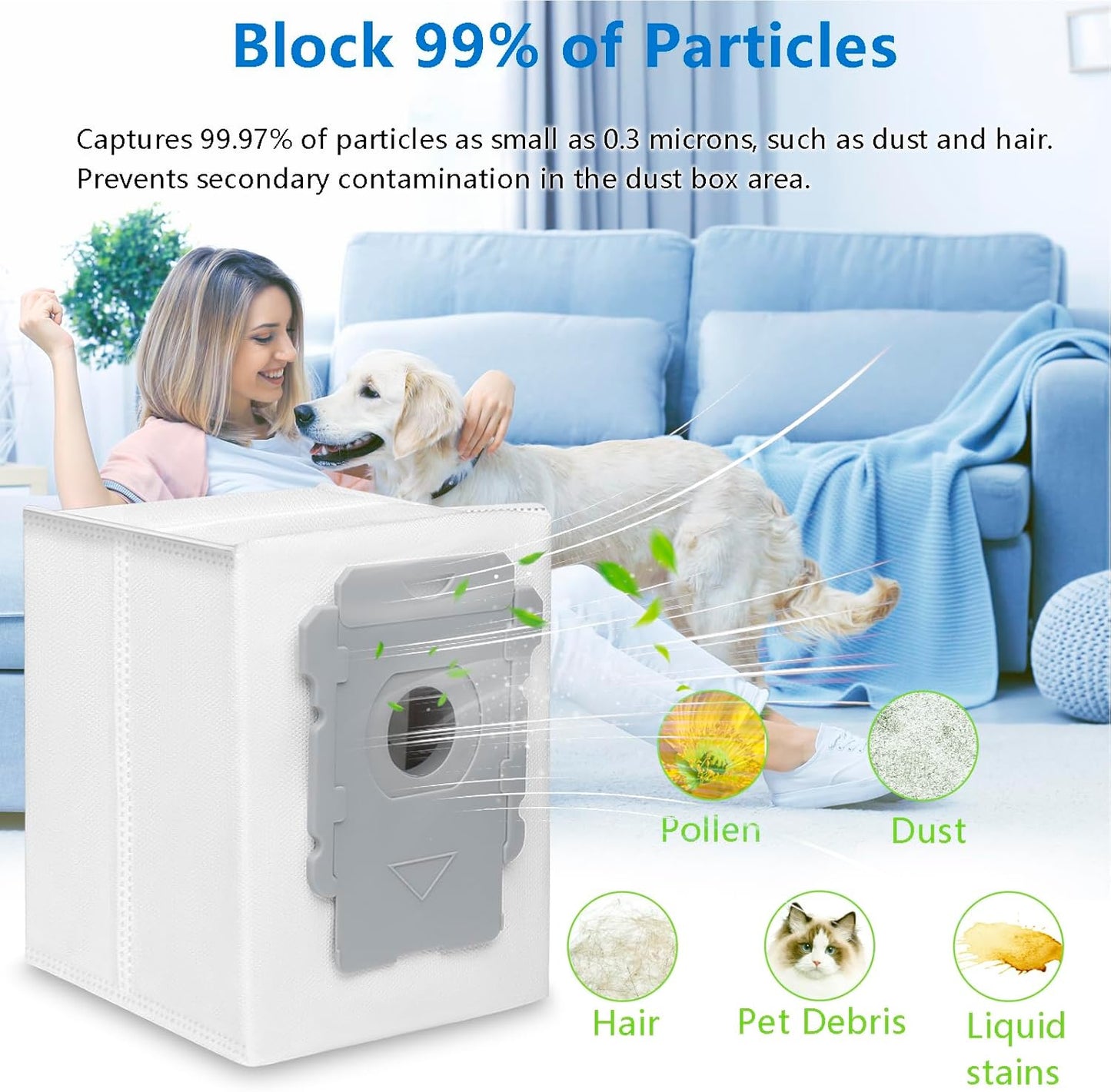 26 Replacement Parts for iRobot Roomba i7 i7+ i3 i3+ i4 i4+ i5 i5+ i6 i6+ i8 i8+ E5 E6 E7 Robot Vacuum Accessories, 2 Rubber Roller 8 Filters 8 Side Brushes 8 Vacuum Bags（NOT Fit the Combo J7+）
