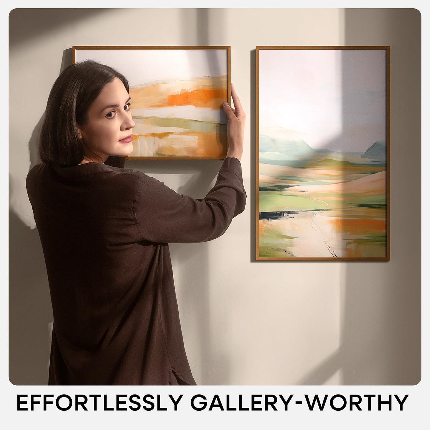Homeforia 19.25x26.75 Bronze Puzzle Frame, High End Metal 19.25 by 26.75 Picture Frames without Mat, 26.75x19.25 Brass Art Frame for Wall, 19.25by26.75 Puzzle Frames, Tempered Glass, Wall Kit, Set of 1