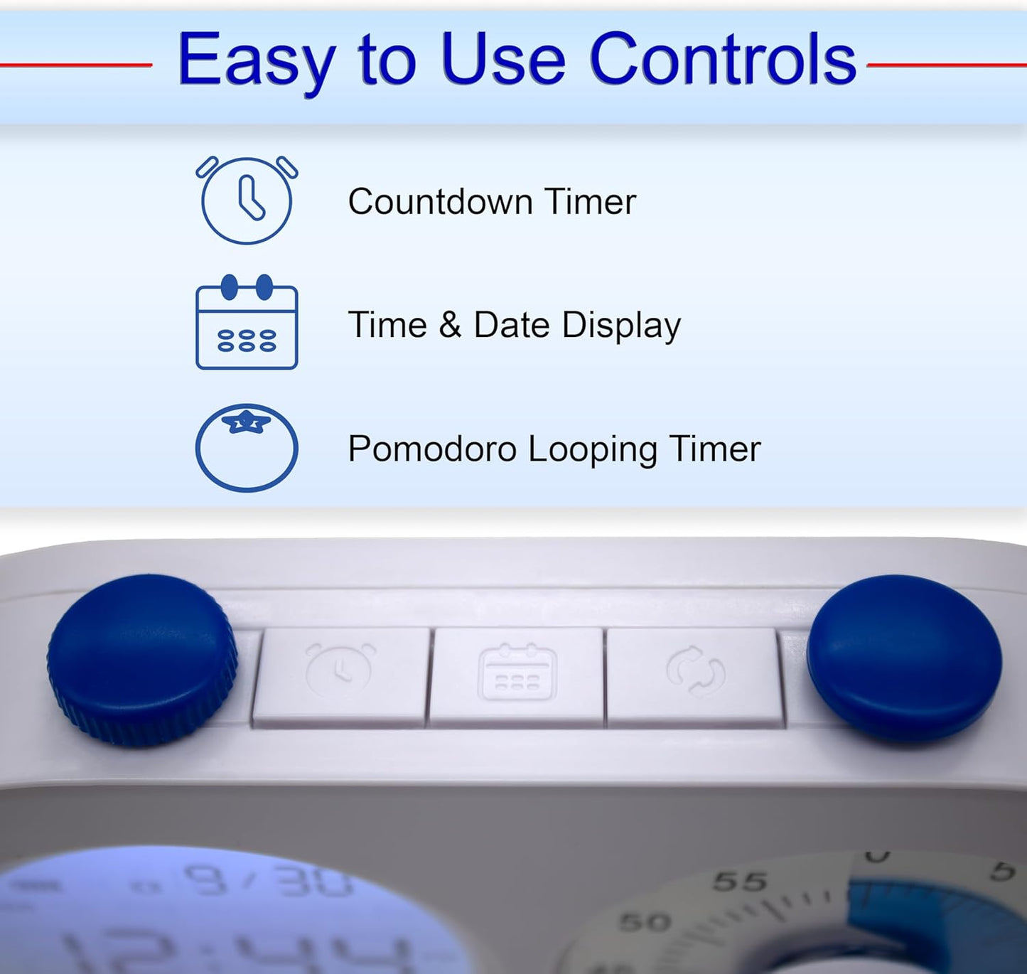 e-Pill Task-E-Lert 2-in-1 Pomodoro Timer for Kids and Adults | 3 Daily Alarms | Visual Timer & Loop Function | Time Management Tool for Productivity