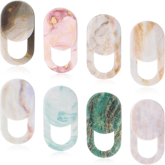 8PCS Webcam Cover Slide, Colorful&Marble Laptop Camera Cover Slide Computer Phone Camera Covers Privacy Protector for Protect Your Visual Privacy