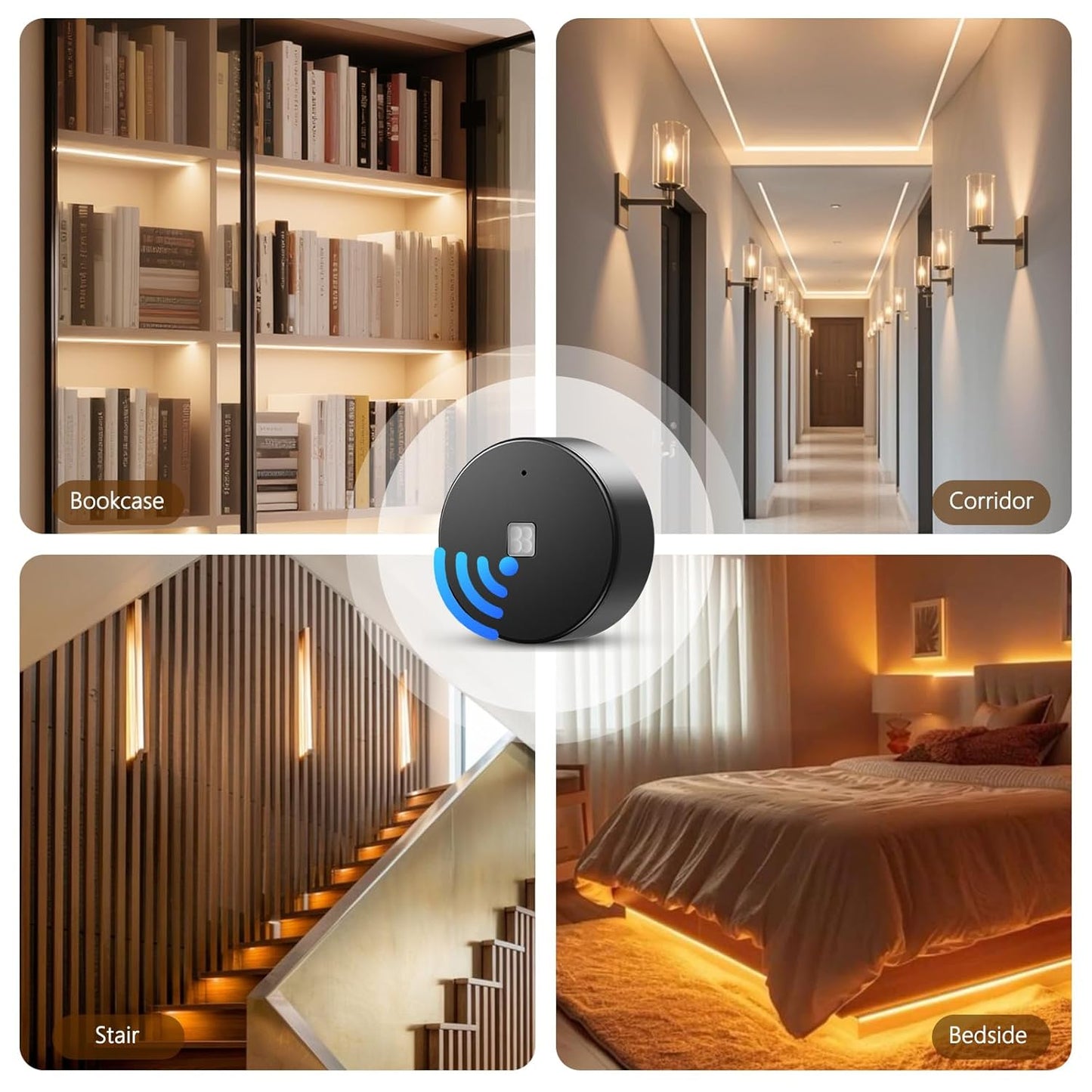 VST Motion Sensor Light Switch, Wireless PIR Sensor Switch, LED Light Automatic Switch for Closet Light Under Cabinets Counters Wardrobes with JST Cable (DC 12V 3A)