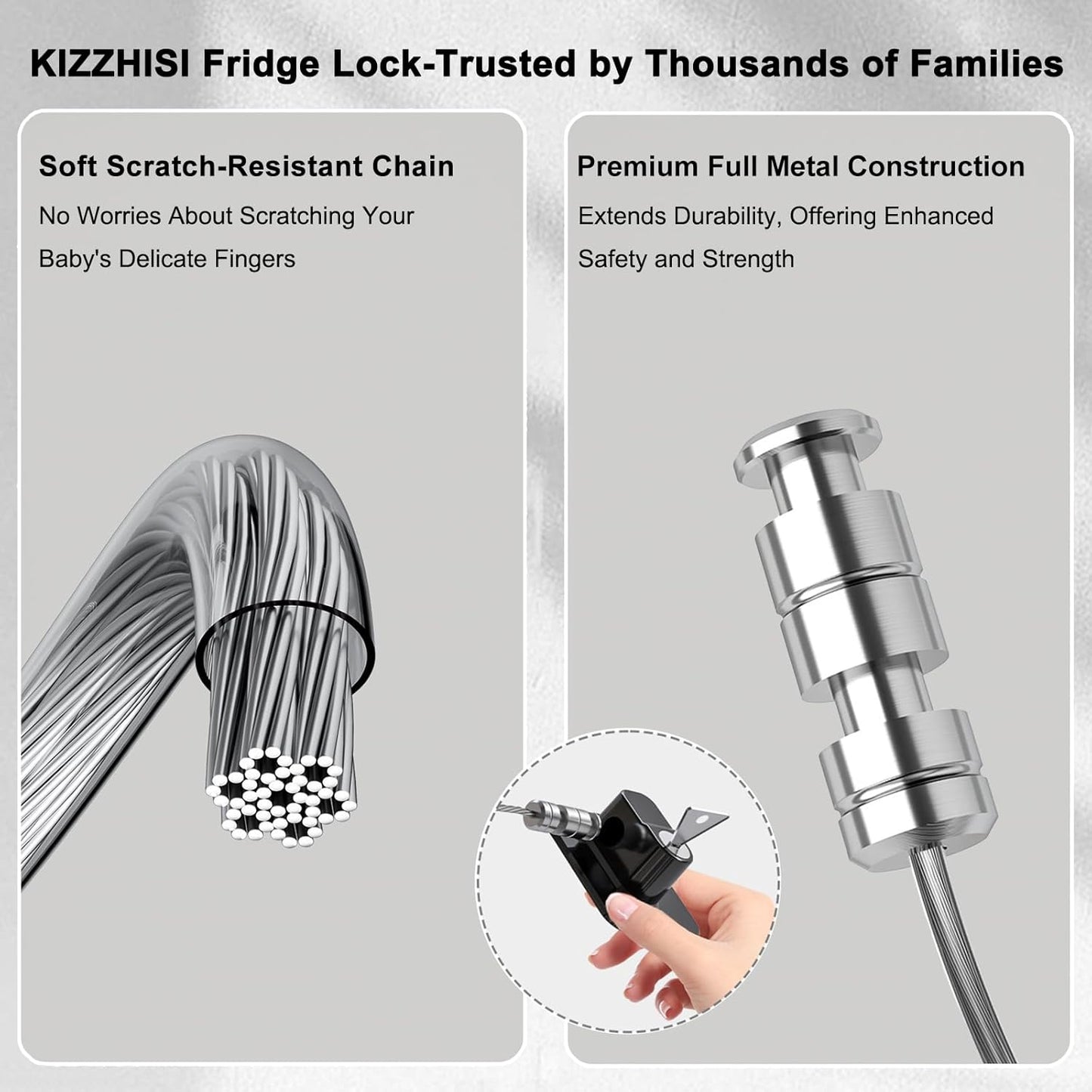 Fridge Lock (2 Pack),Refrigerator Lock with Keys,for Fridge, Cabinet Locks, Drawers, Dishwasher, Toilet and Child Safety Cabinet Locks, 3M Adhesive No Drilling (Black)