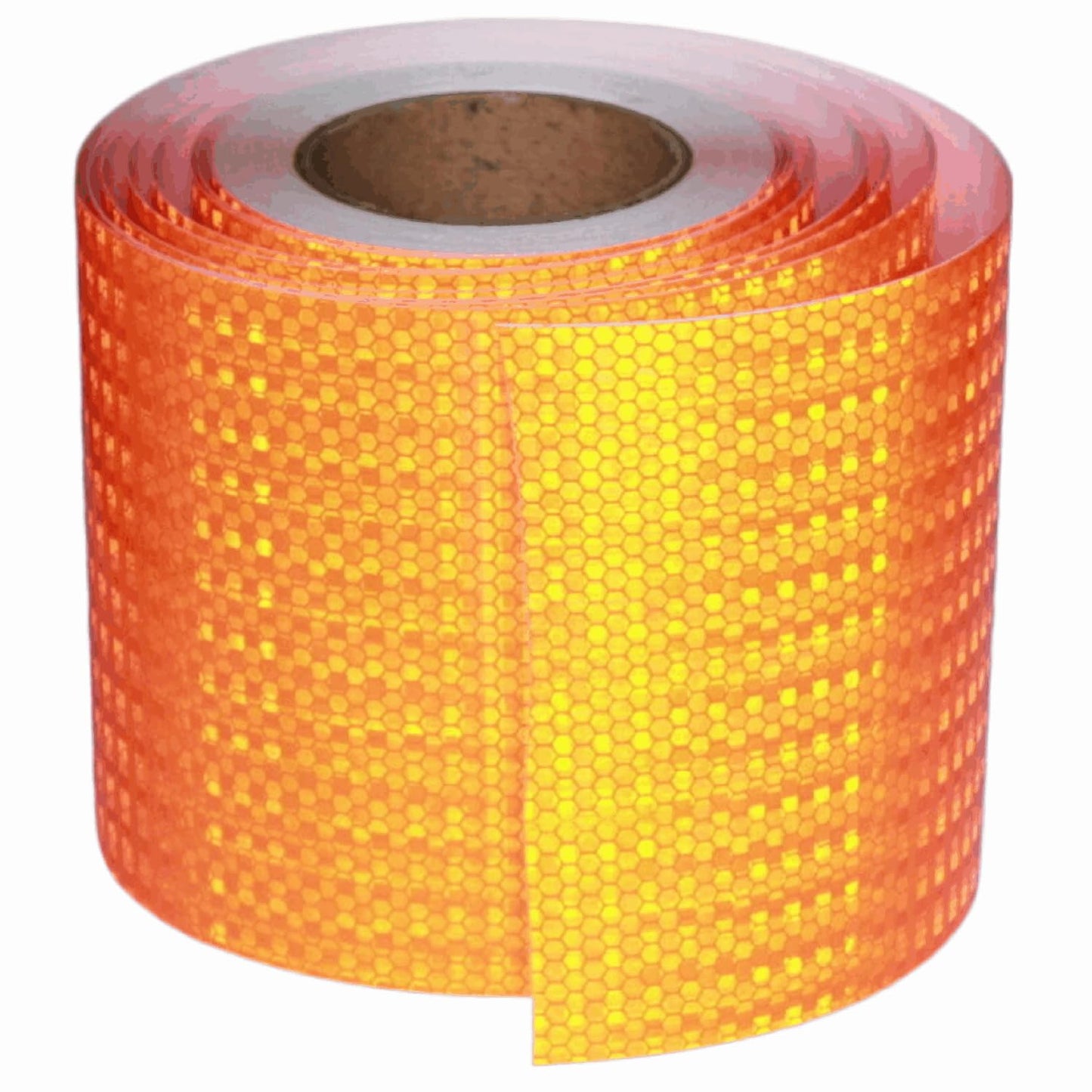Orange Reflective Tape Outdoor Waterproof 6 inch Wide, High Visibility Industrial Marking Tape, Safety Adhesive Stickers (68 feet)