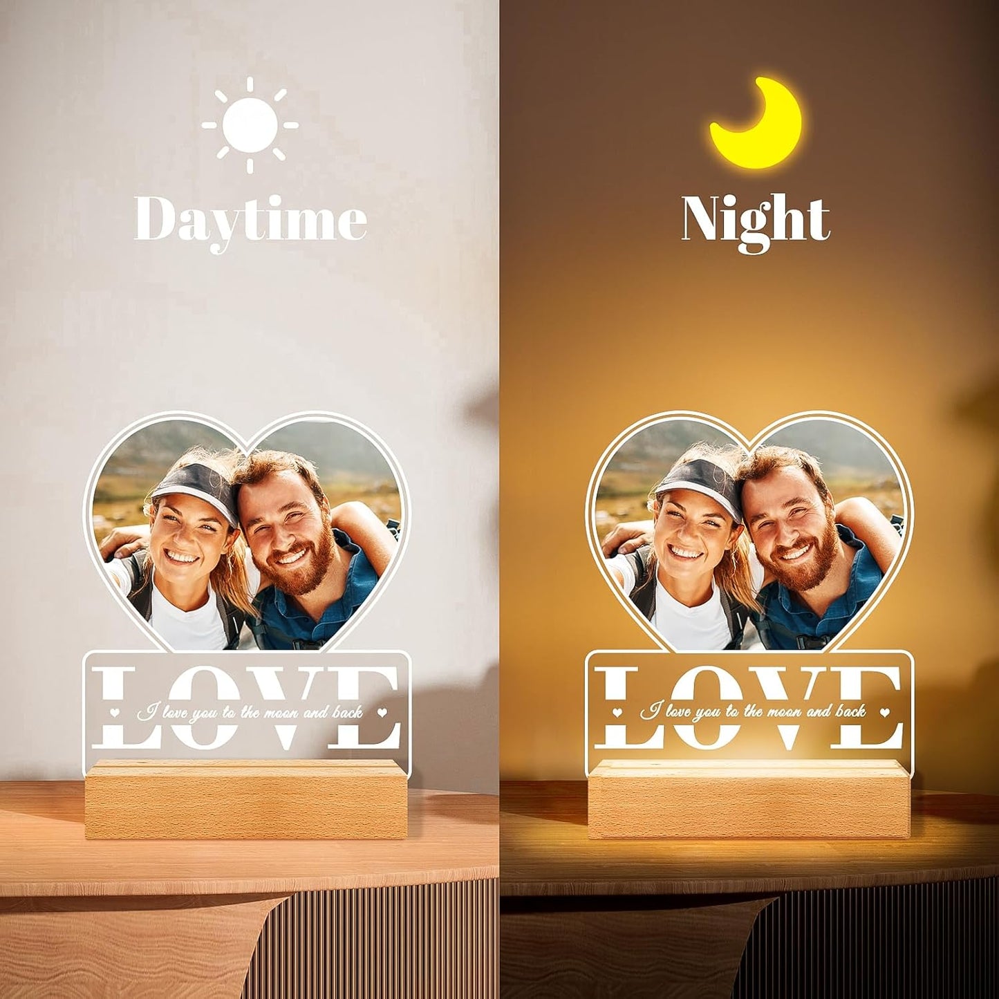 Custom Picture Frames, Personalized Photo Frame, Customized Picture Frame, Personalized Anniversary Valentines Day Gifts for Women Men Him Her Girlfriend Boyfriend Couple Wife
