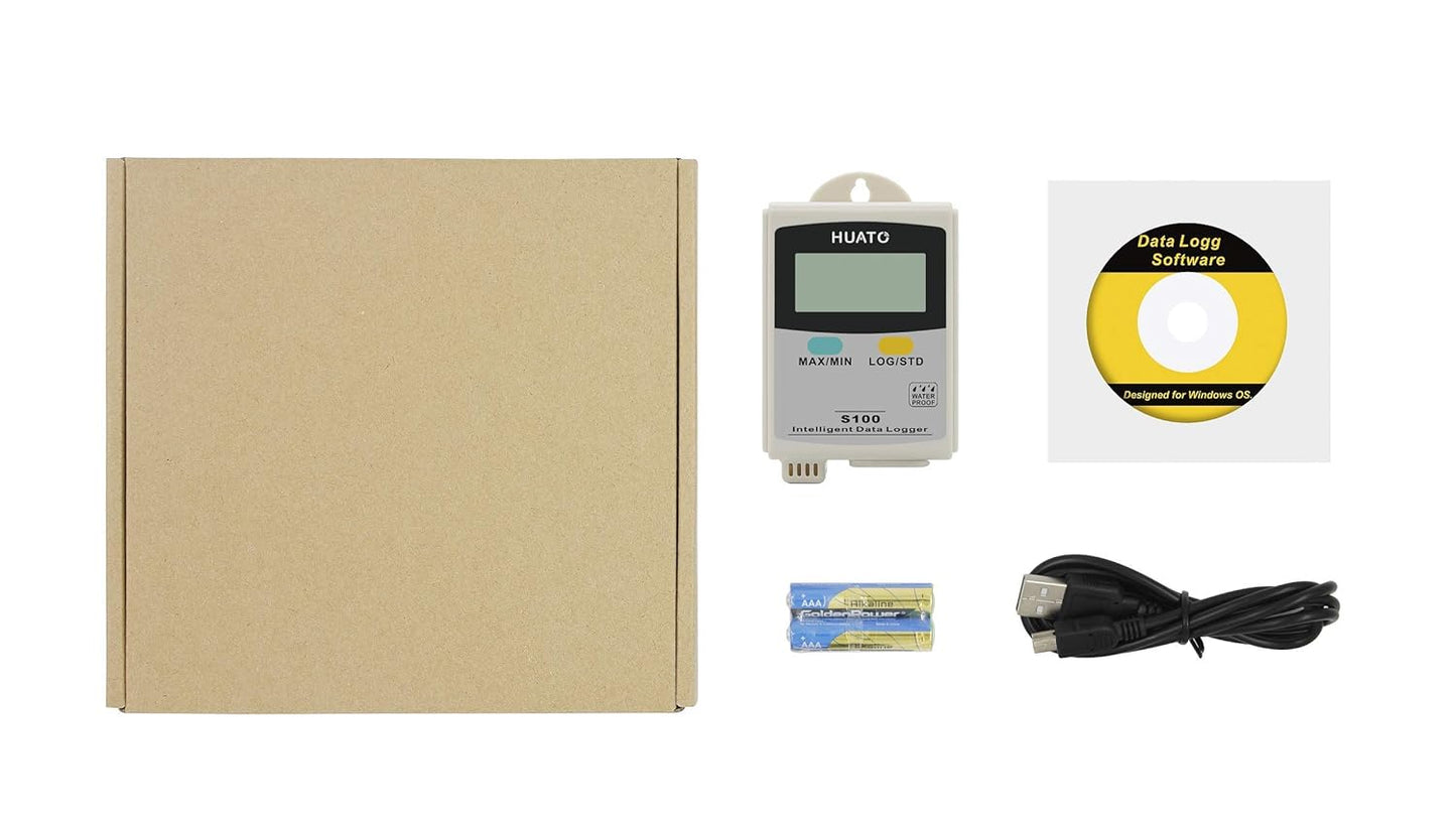 Portable or Wall Mounted Temperature and Humidity High Accuracy Data Logger with Total 86,000 Recording Points