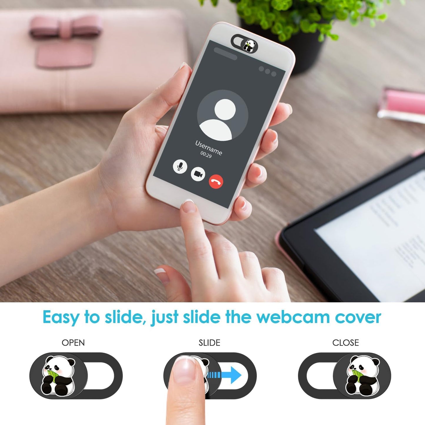 Laptop Camera Cover, Cute Webcam Cover Slide, Computer Camera Cover, iPad Accessories for Smartphone, iMac, Tablet, Desktop, Camera Blocker for Laptop to Protect Visual Privacy Security, Avoid Hackers
