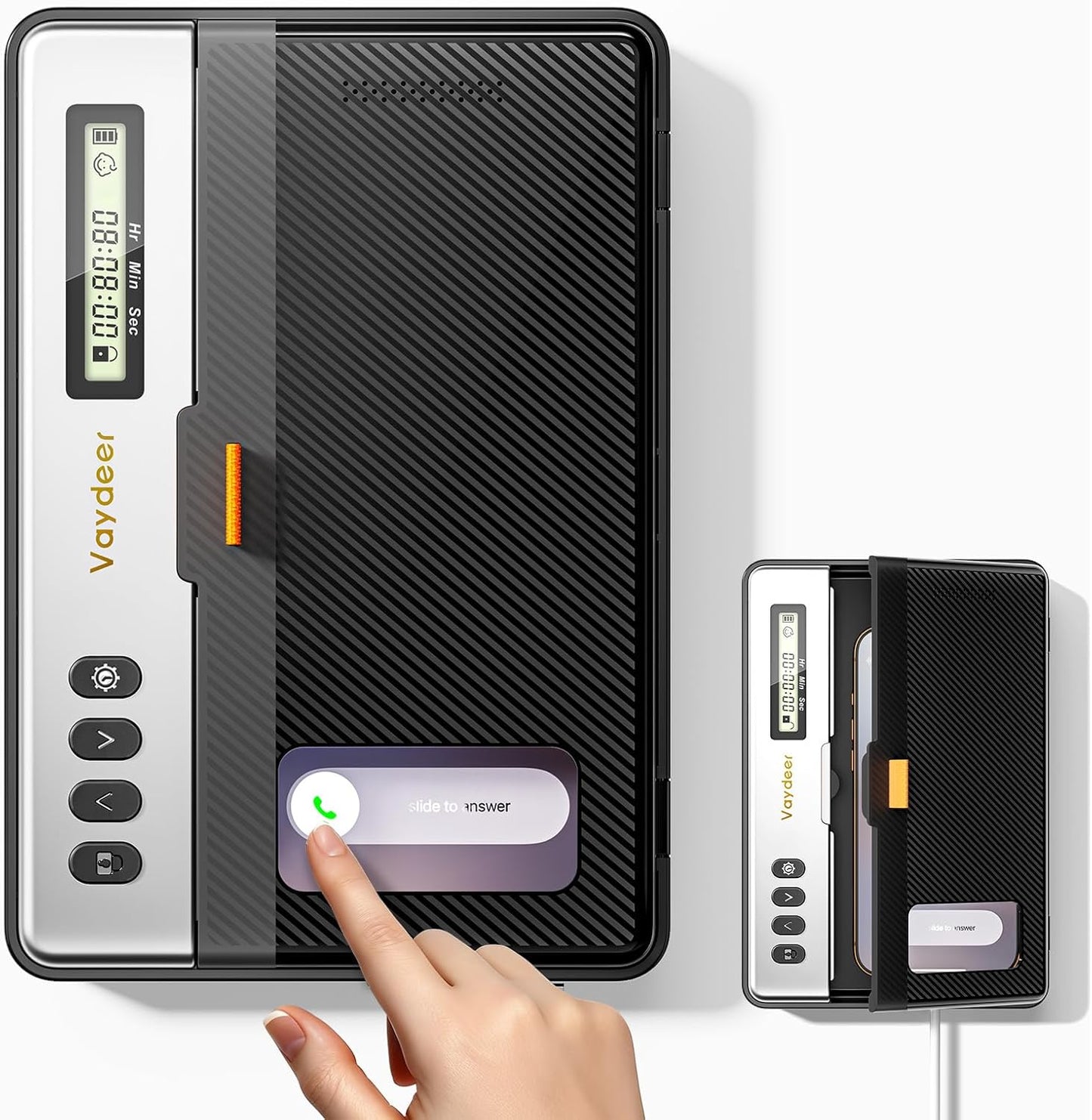 Vaydeer Timed Phone Lock Box, Rechargeable Lock Box with Timer, Locking Safe Storage for Phone, Easy to Use, Stay Focused, Build Better Habits, Live Balanced