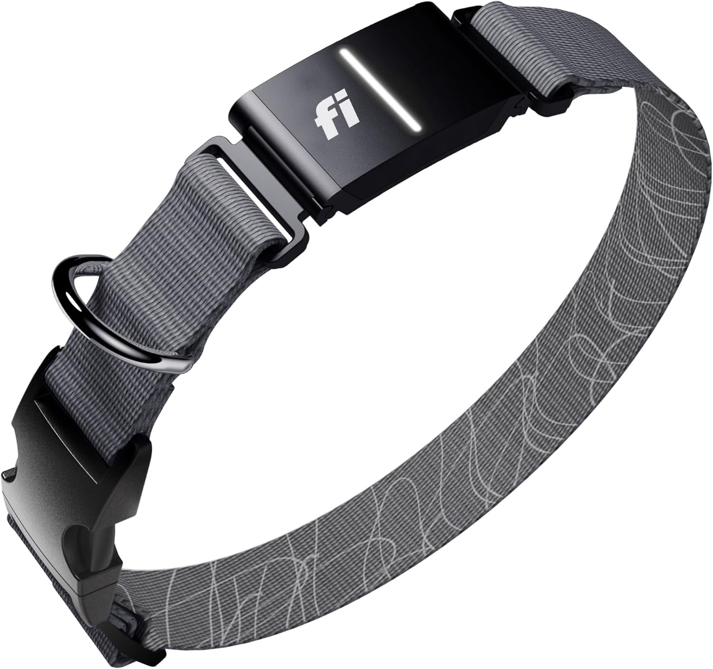New Fi Series 3+ Smart Dog Tracker Collar [12 Month Membership Included] GPS Tracker for Dogs with Health & Behavior Monitoring, Escape Alerts, Waterproof, LED, Apple Watch Compatible (Gray, Medium)