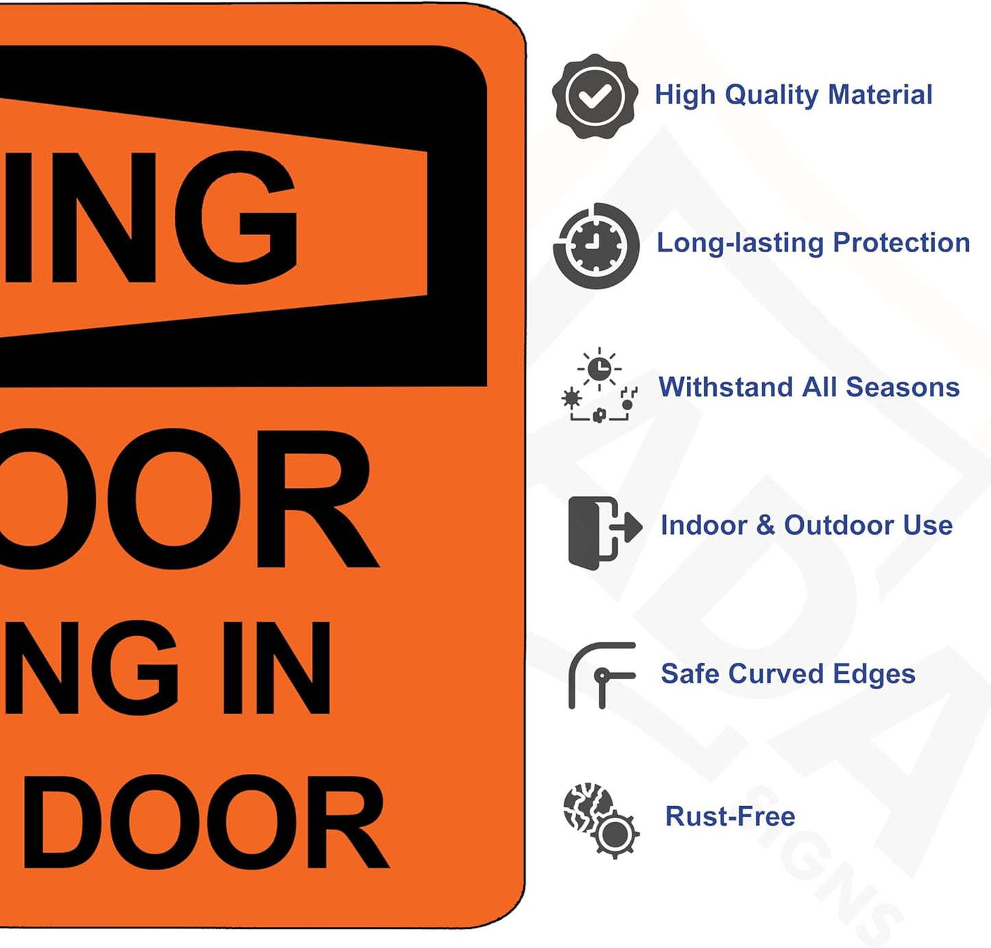 Notice Keep Door Closed Unless Loading or Unloading Sign - ADA Compliant Digitally Printed Text Wall Signs – Loading Docks Delivery Zone Safety Security Sign - Plastic – 10” x 14”