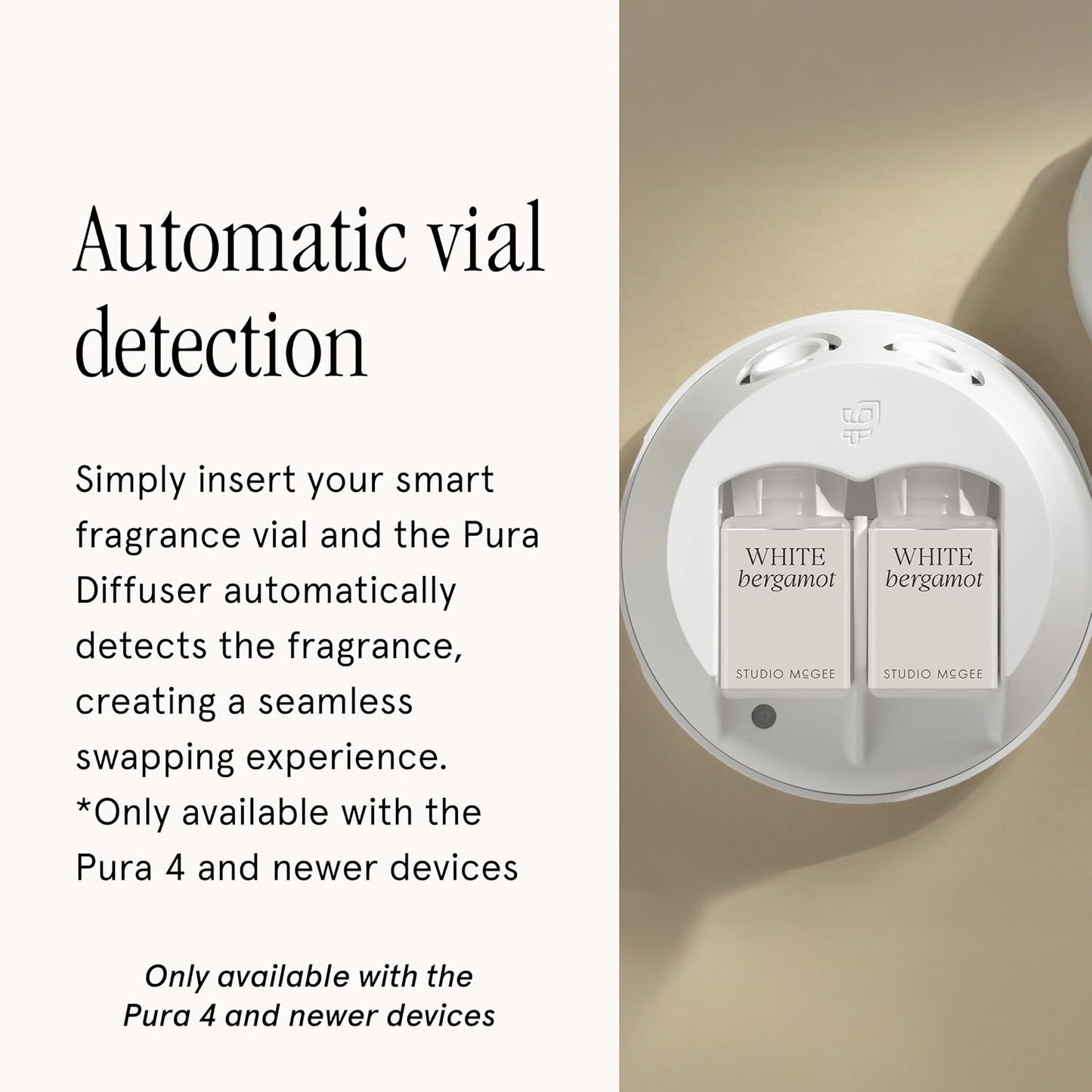 Pura x Studio McGee Home Scent Refill - Smart Air Diffuser - Up to 120-Hours of Luxury Fragrance per Refill - Home Essential - Clean & Safe Diffuser Fragrance - 2 Pack, White Bergamot