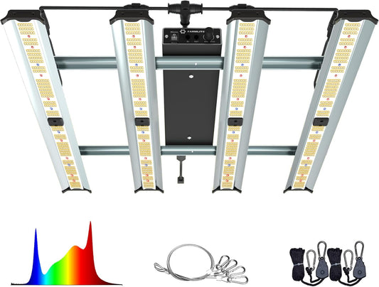 Grow Light FARMLITE LED Grow Lights for Indoor Plants Full Spectrum Growing Light Plant Hanging Growing Lamps Seedling Daisy Chain Dimmable Board 4x4ft Coverage