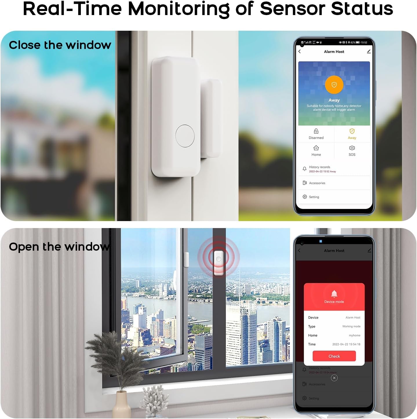 Alarm System for Home Security,Wireless Security System with WiFi+GSM/4G Phone App Control,Door/Window Sensors Instant Alerts&Auto Alarm Dial,Compatible with Alexa NO Monthly Fees