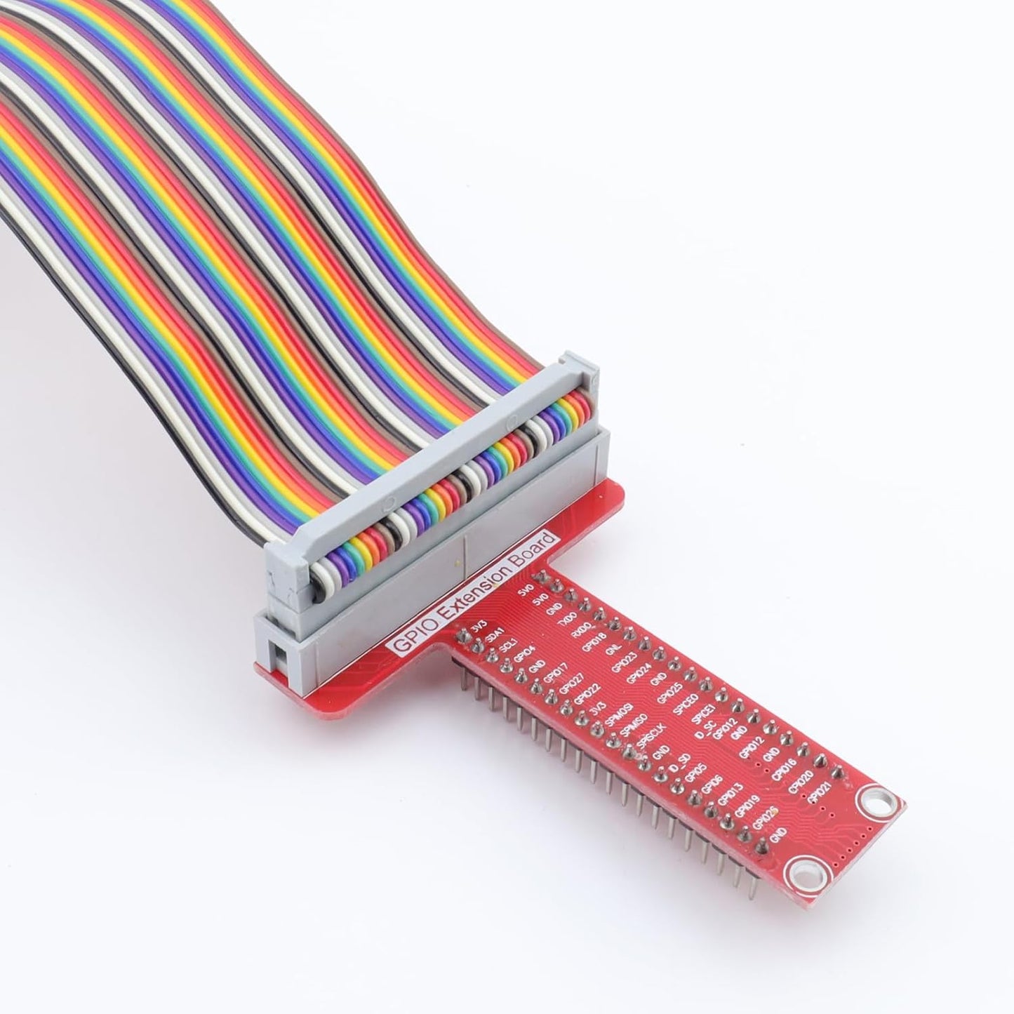 Quluxe 4 Set Flat Ribbon Cable RPi GPIO Breakout Expansion Board with Ribbon Cable Assembled T Type GPIO Adapter FC40 40Pin for Raspberry Pi B+ Kit