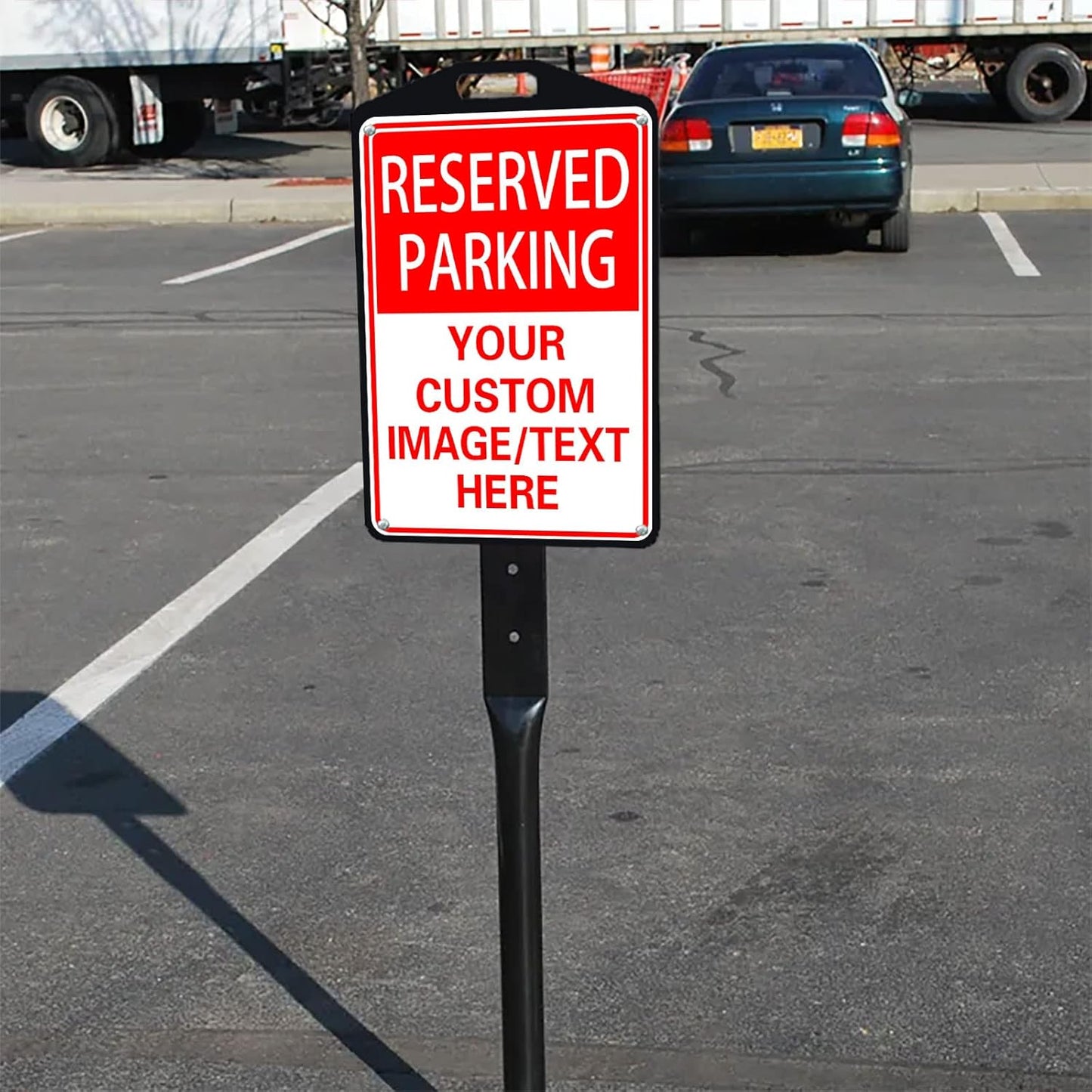 Reserved Parking Sign Custom Parking Sign for Parking Lots Business and Schools Outdoor Use Aluminum Metal Decor 12x8 Inches