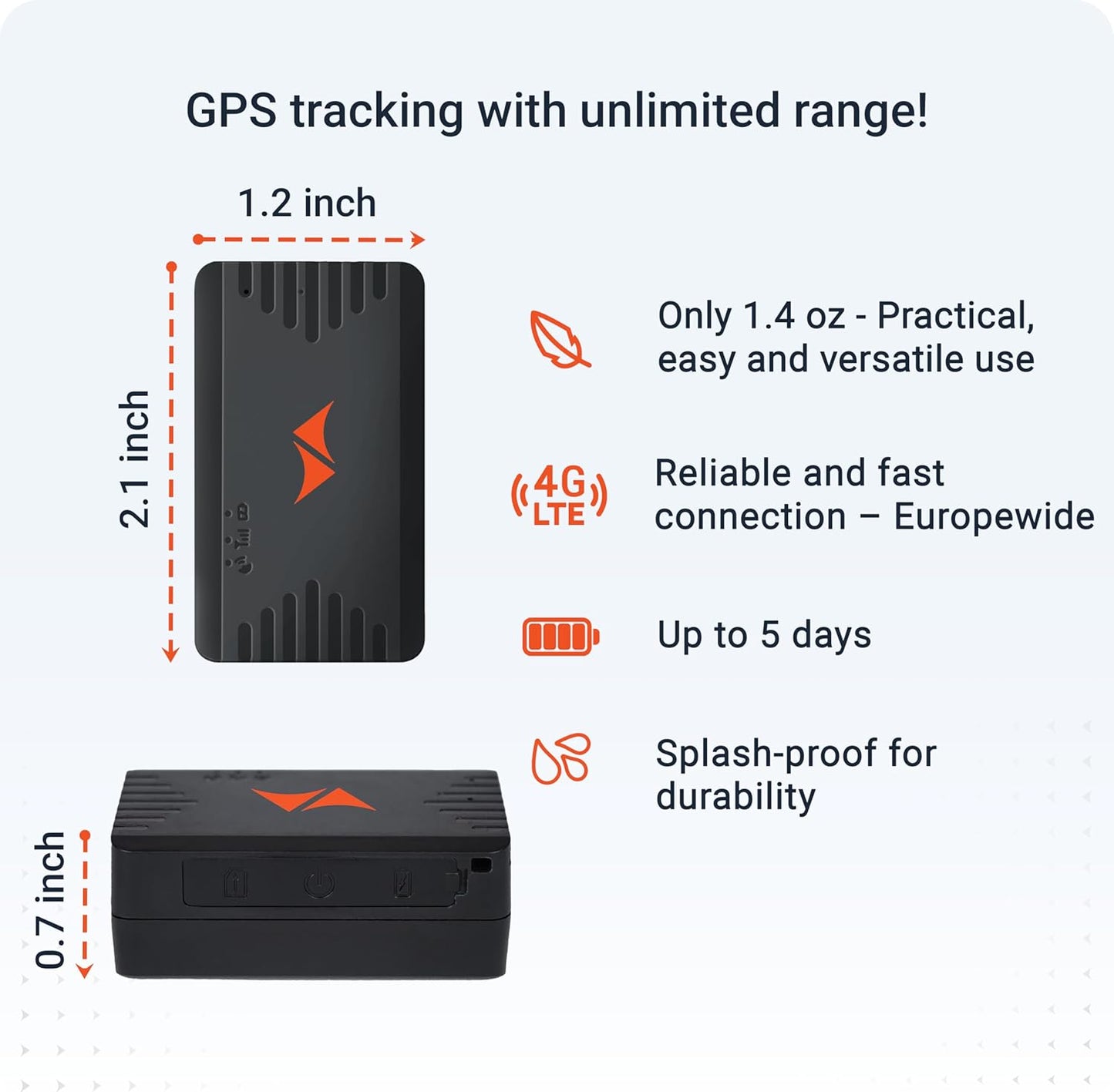 PAJ GPS - People Finder 4G - Mini GPS Tracker for Children and Elderly People - Up to 5 Days Battery Life - Small Tracking Device with Real-Time Location, Alarm Notifications - Suitable for Dementia