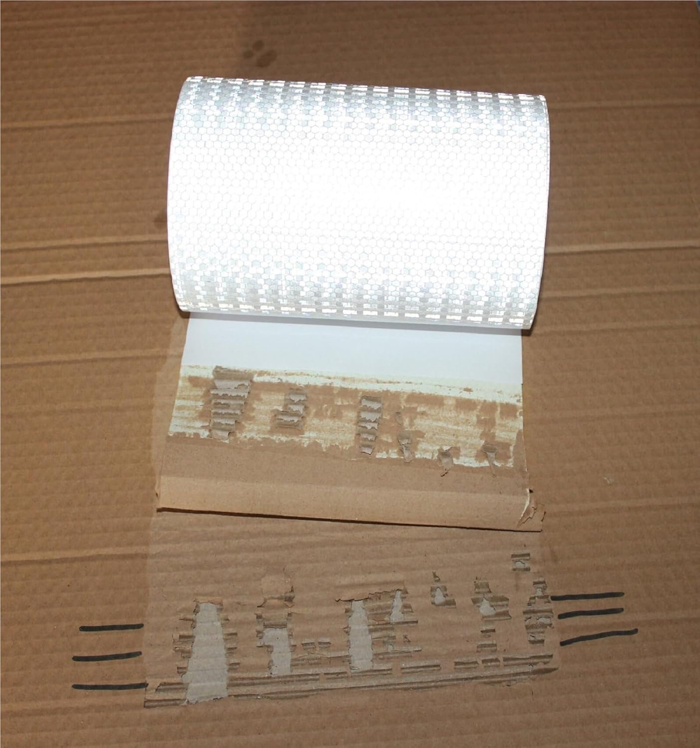 White Reflective Tape Outdoor Waterproof 6 inch Wide, High Visibility Warning Industrial Marking Tape,Safety Stickers (68 feet)