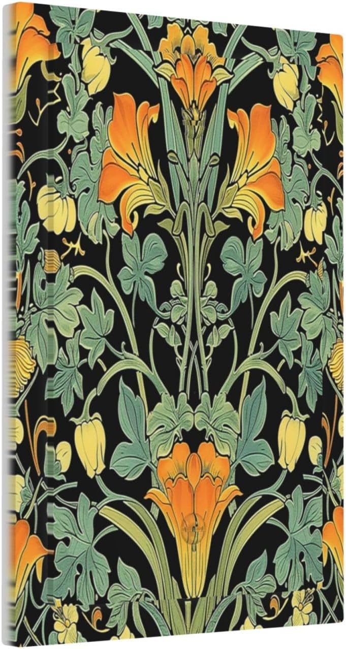 Light Switch Cover Plate William Morris Vintage Floral Green Yellow 1 Gang No Device Blank Electrical Wall Plates Faceplate Decorative Switch Plate for Bedroom Home Decor