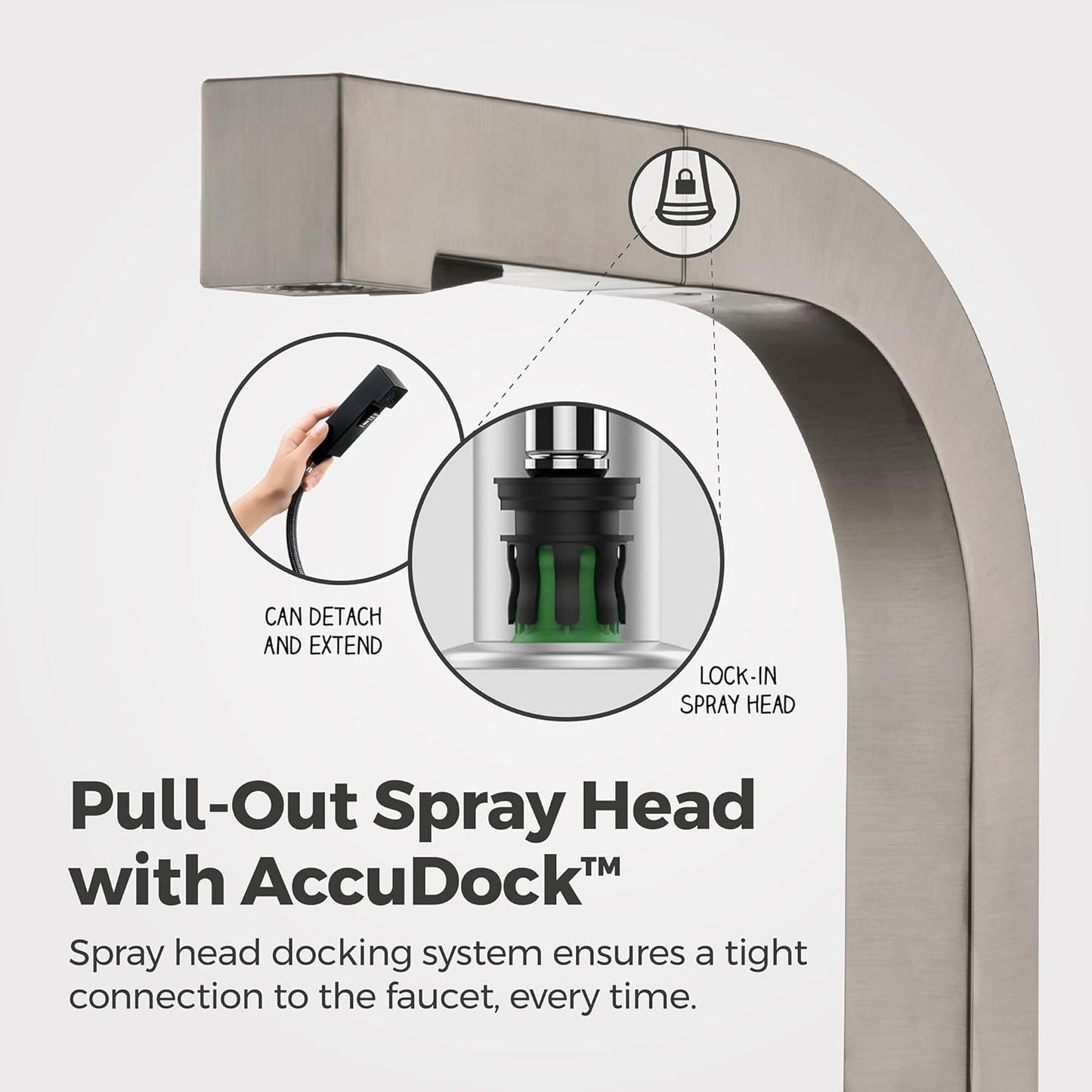 Pfister Arkitek Kitchen Faucet with Pull Out Sprayer, Single Handle, High Arc, Stainless Steel Finish, LG534LPMS