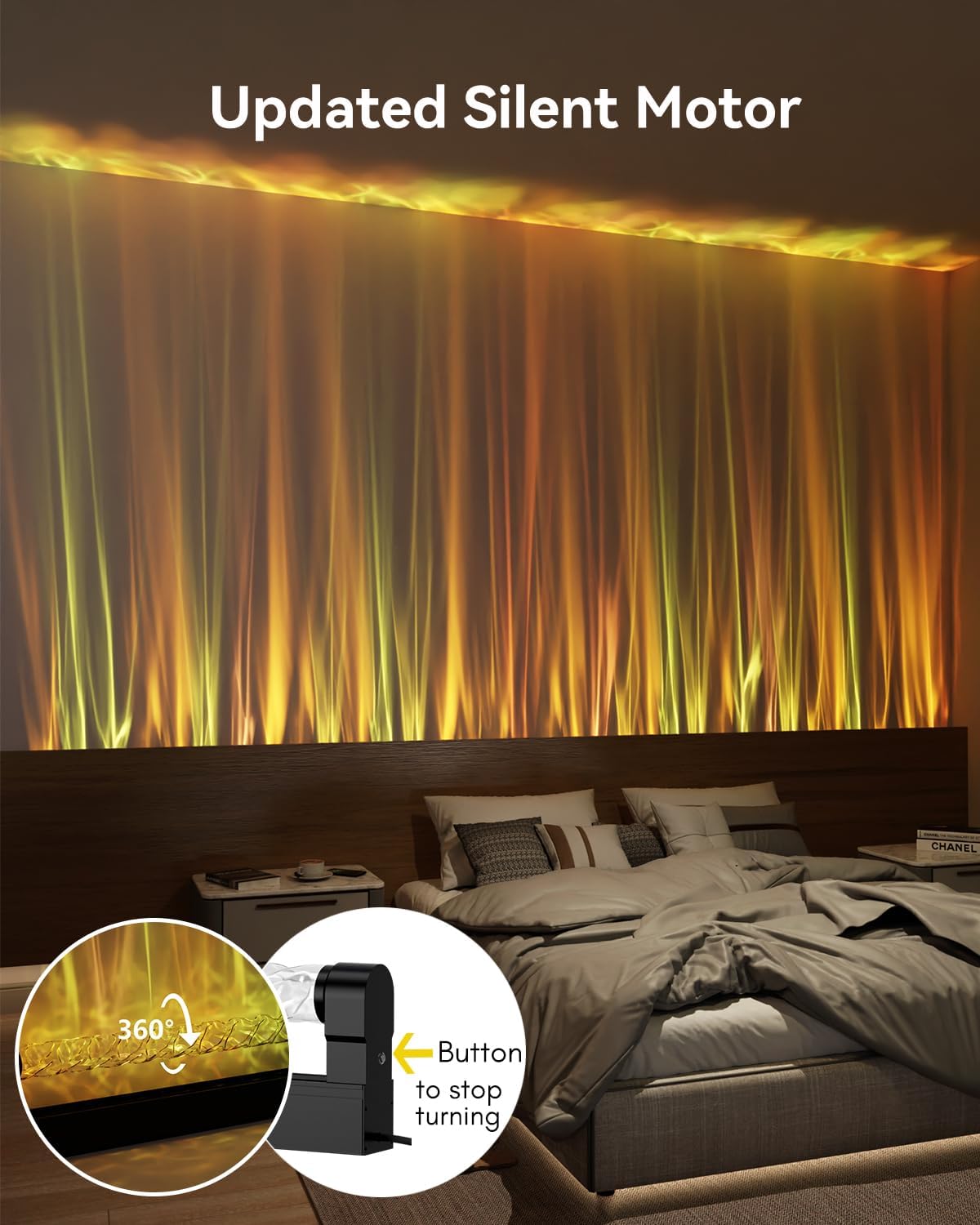 RGB LED Light Bar for Bedroom, Ambient Lighting for Wall, Mood Lighting for Living Room, Gaming Room Decor, Ocean Wave Lamp, Remote Control