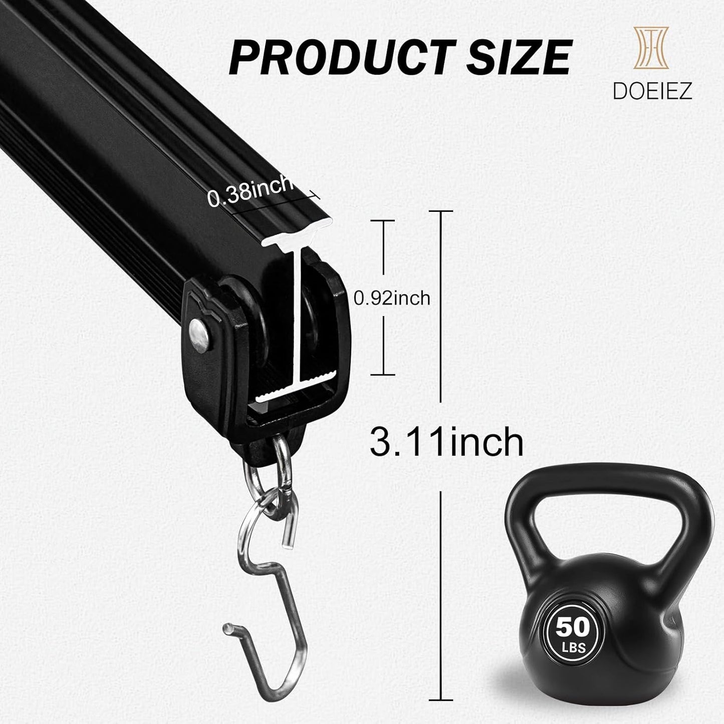 Aluminum Ceiling Curtain Track Set with Hooks Ceiling Mount and Wall Mount Room Divider Sliding Curtain Tracks Rods Flexible Heavy Duty Curtain Rail Hook Sets,Black,12FT