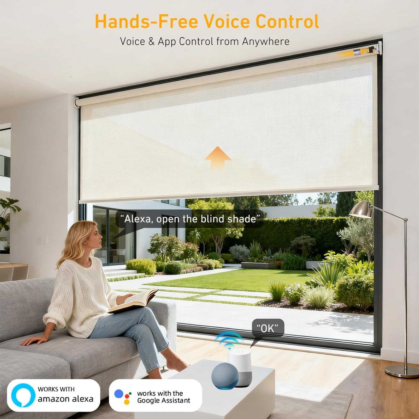 AM35 Smart WiFi Blinds Motor, Tuya App Control, AC 100-240V for 2 inch (50mm) Tubes, 6N.m Torque, Compatible with Alexa & Google Home, No Hub Required for Motorized Roller, Roman, ZebraShades