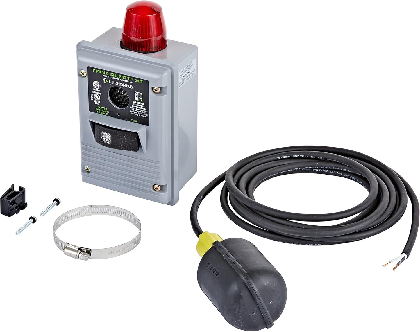 Little Giant 303HWXT 115 Volt Indoor/Outdoor High Water Alarm with 15-Ft. Mechanical Float Switch, Grey, 513273