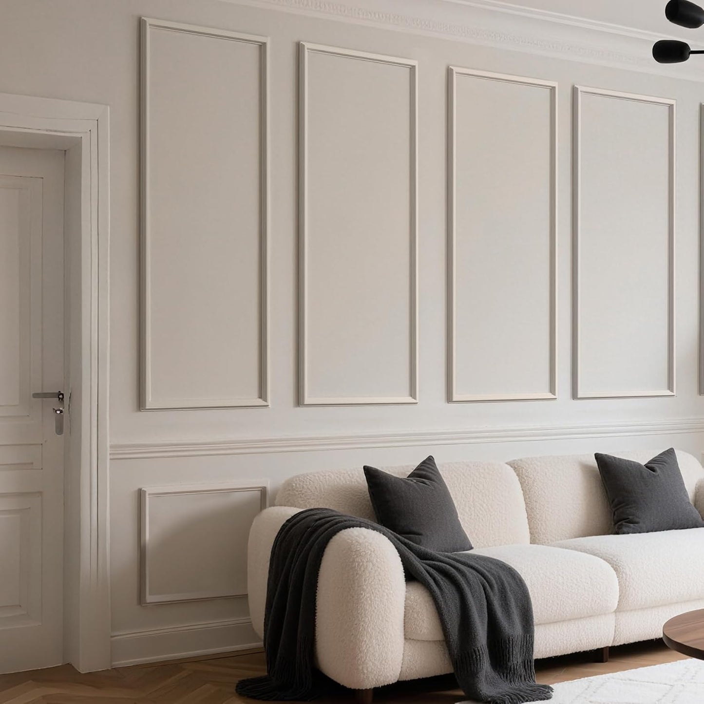 Peel and Stick Wainscoting Panels Kit, Premade Wall Molding Peel and Stick Panels for Interior Wall Trim, Easy DIY Wainscoting Panels Peel and Stick Decor