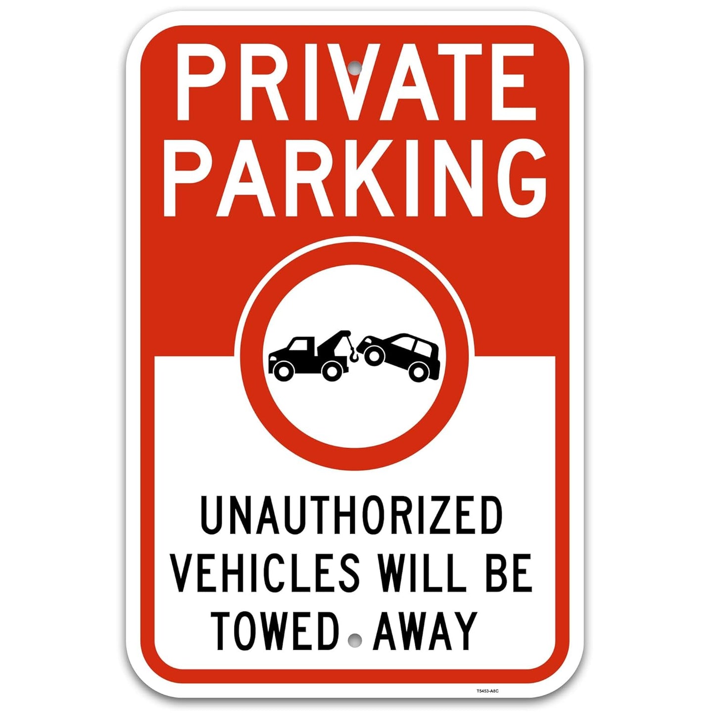 Brimar 10"x14" Private Parking Sign - Rust Free Aluminum, Weatherproof, Clear Designation for Private Parking Areas, Essential for Property Owners.