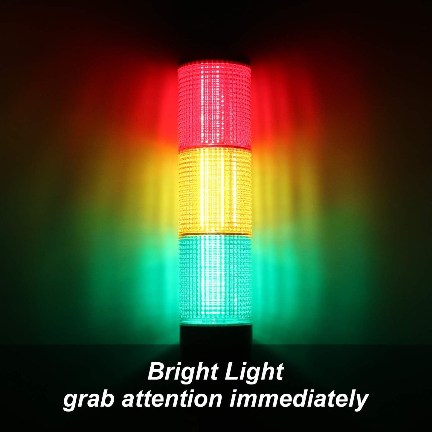 Tower Stack Lights, Industrial Warning Signal Lights Tower Lamps Column, Factory Workshop Safety RGB Signal Indicator, LED Andon Lights (110V, 2 Layers, Without Sound)