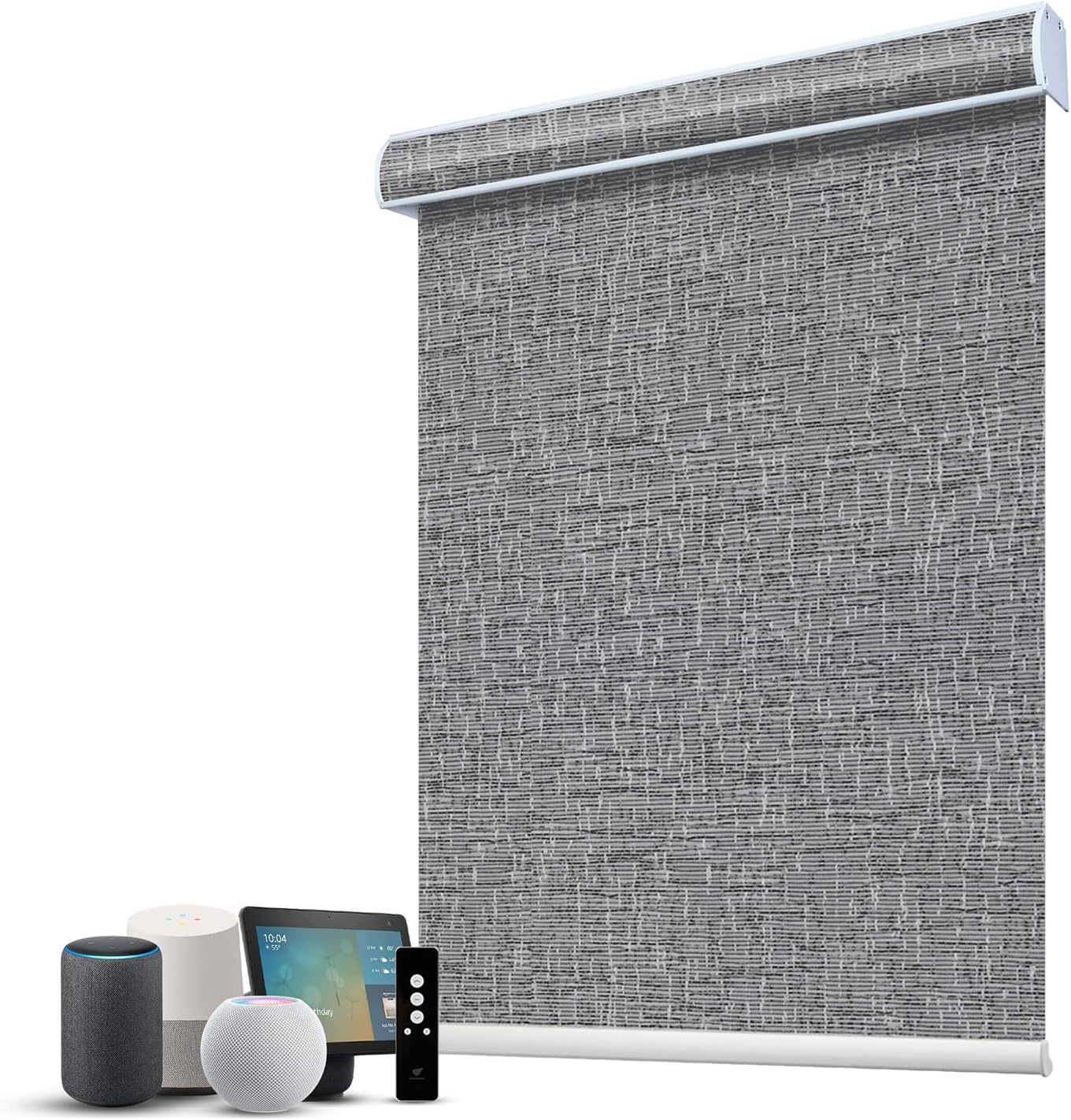 SmartWings Motorized 100% Blackout Shades Blinds, Custom Size, Cordless Window Shades with Rechargeable Battery, Work with Matter/Apple HomeKit, Alexa, Thread/Zigbee, Remote Optional, afar Midnight