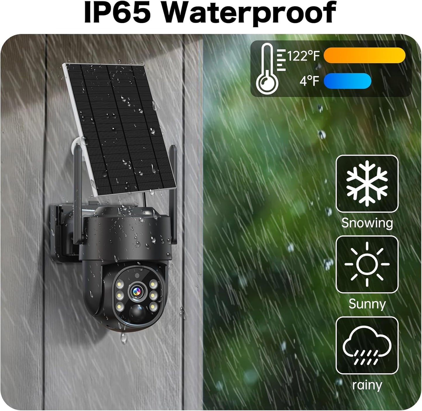 Solar Security Cameras Wireless Outdoor, 5G/2.4G Solar WIFI Cameras for Home Security,Solar Powered Outside Camera Wireless,Human Detection, Color Night Vision, 2-Way Talk for home Porch/Garage/Yard