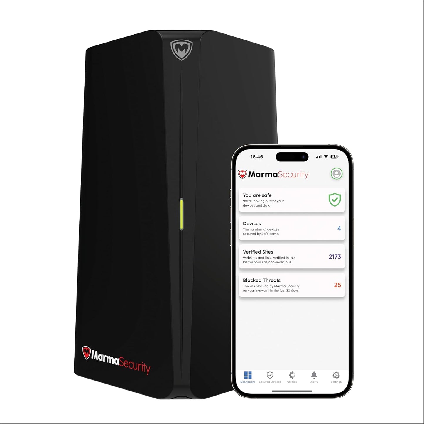 SafeHome– Plug-n-Play Home Firewall | Built-in High-Speed Wi-Fi | 4.3 Gbps | 3000 Sq.Ft Coverage | Parental Controls, Malware & Phishing Protection and Web Filtering | Cybersecurity for Smart Homes