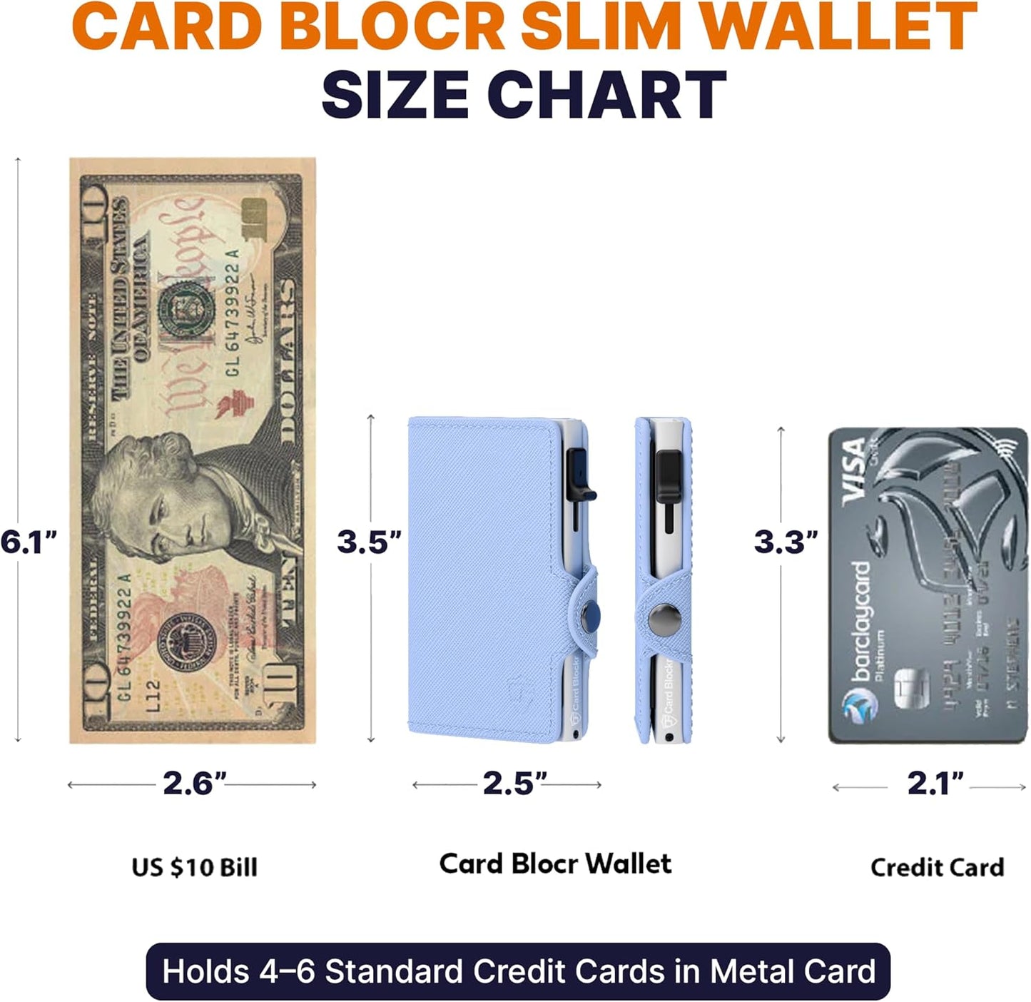 Conceal Plus Small RFID Wallet for Women, Slim Compact RFID Blocking Credit Card Holder Womens Wallet, Smart Pop Up Minimalist Card Case, Holds 4-6 Standard Cards Plus Cash & ID, Compact Travel Wallet
