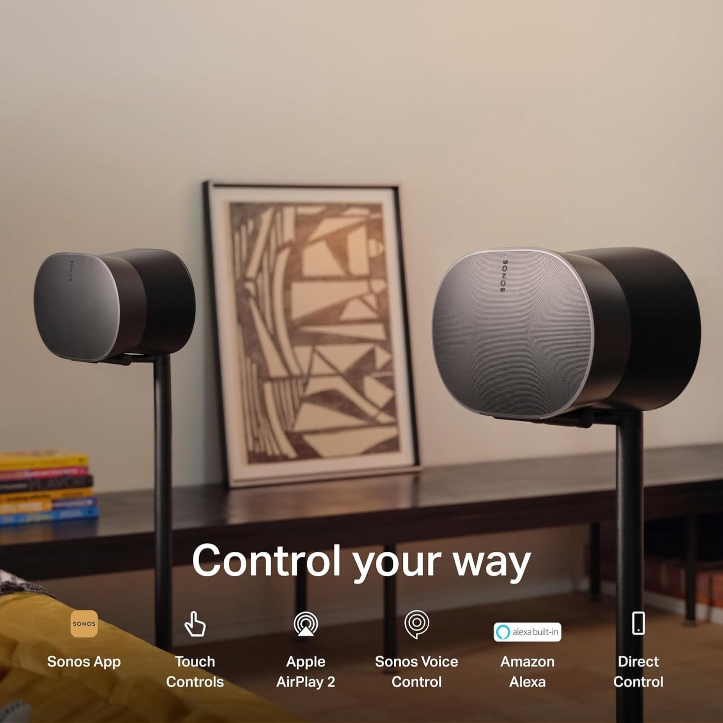 Sonos Era 300 - Black - Wireless, Alexa Enabled Smart Speaker with Dolby Atmos (Pack of 2)