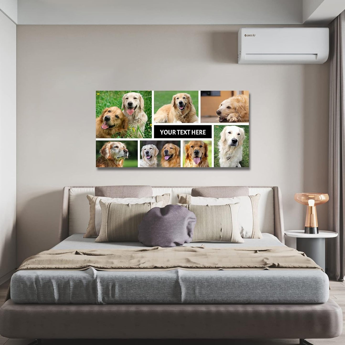LZIMU Collage Canvas Prints with Your Photos Personalized Multi Pictures for Wall Custom Family Wedding Baby Pet Dog Photo to Canvas Customized Gifts Home Wall Decor (Collage Photo-11, No frame)