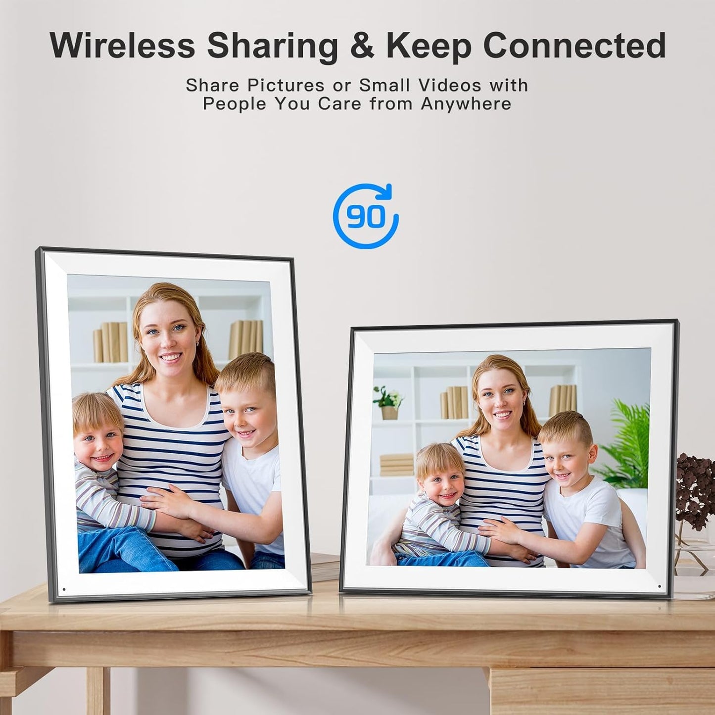 Large Digital Photo Frame 16.2"-Digital-Picture-Frame - 32GB Dual-WiFi Digital Frame, No Touch Screen, Slideshow, Load Photo Video from Phone via APP Email, Free Cloud Storage, Gift for Mom Dad
