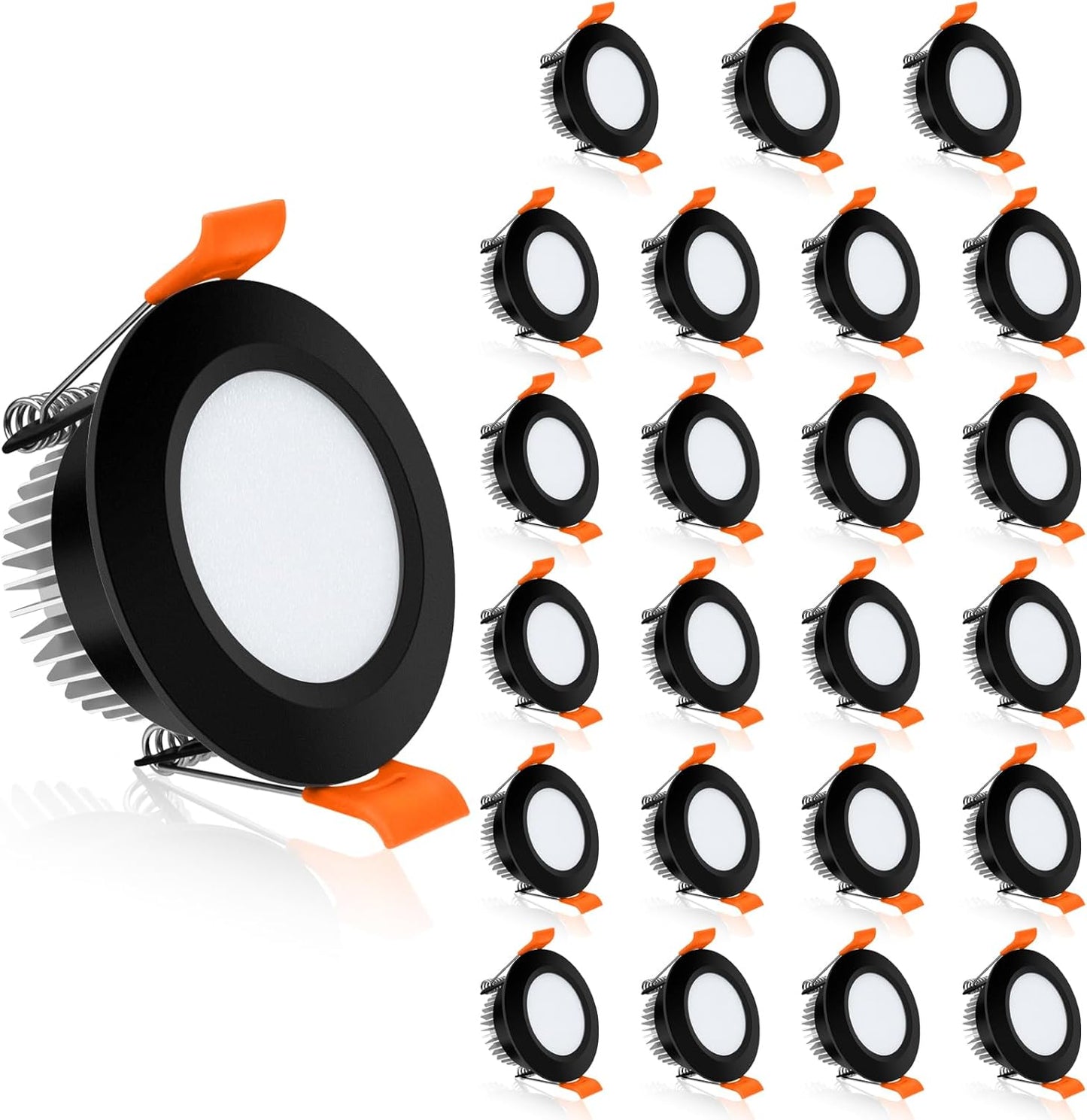 YGS-Tech 2 Inch LED Recessed Lighting, Dimmable Downlight 3W(35W Halogen Equivalent), CRI80, 4000K Natural White Ceiling Light with LED Driver (24 Pack)