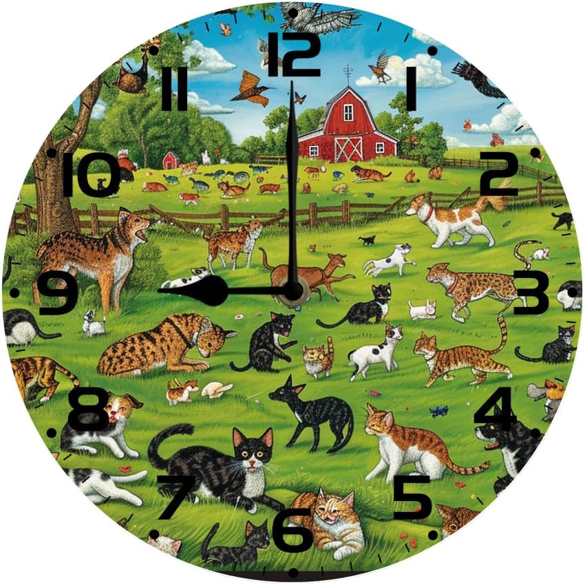 10 in Elegant Kimono Beauties -125 Wood Wall Clock – Digital Time Display, Smart Home Compatible for Bedside or Workspace