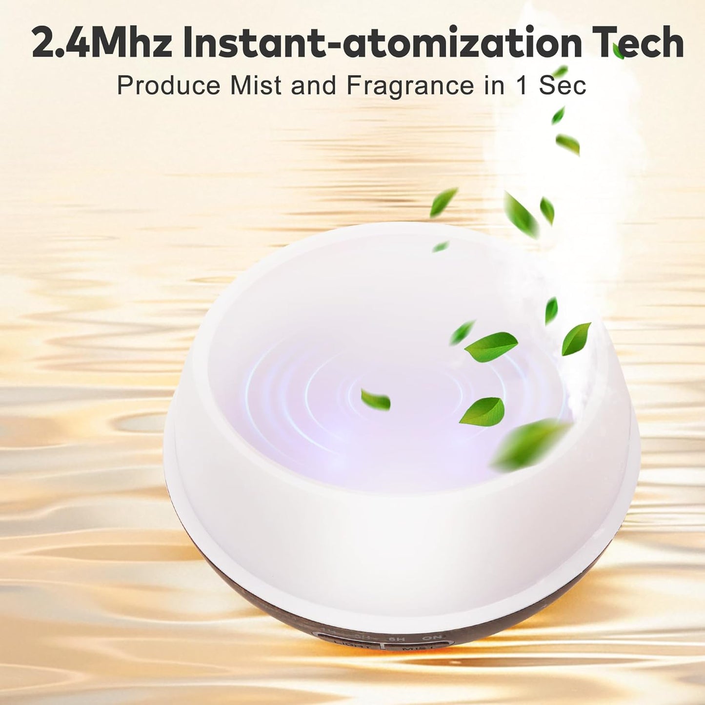 Essential Oil Diffuser for Home: 500ml Oil Diffuser 7 Colors Light Aroma Diffuser with Remote Control for Home, Office, Bedroom, Child’s Room Brown
