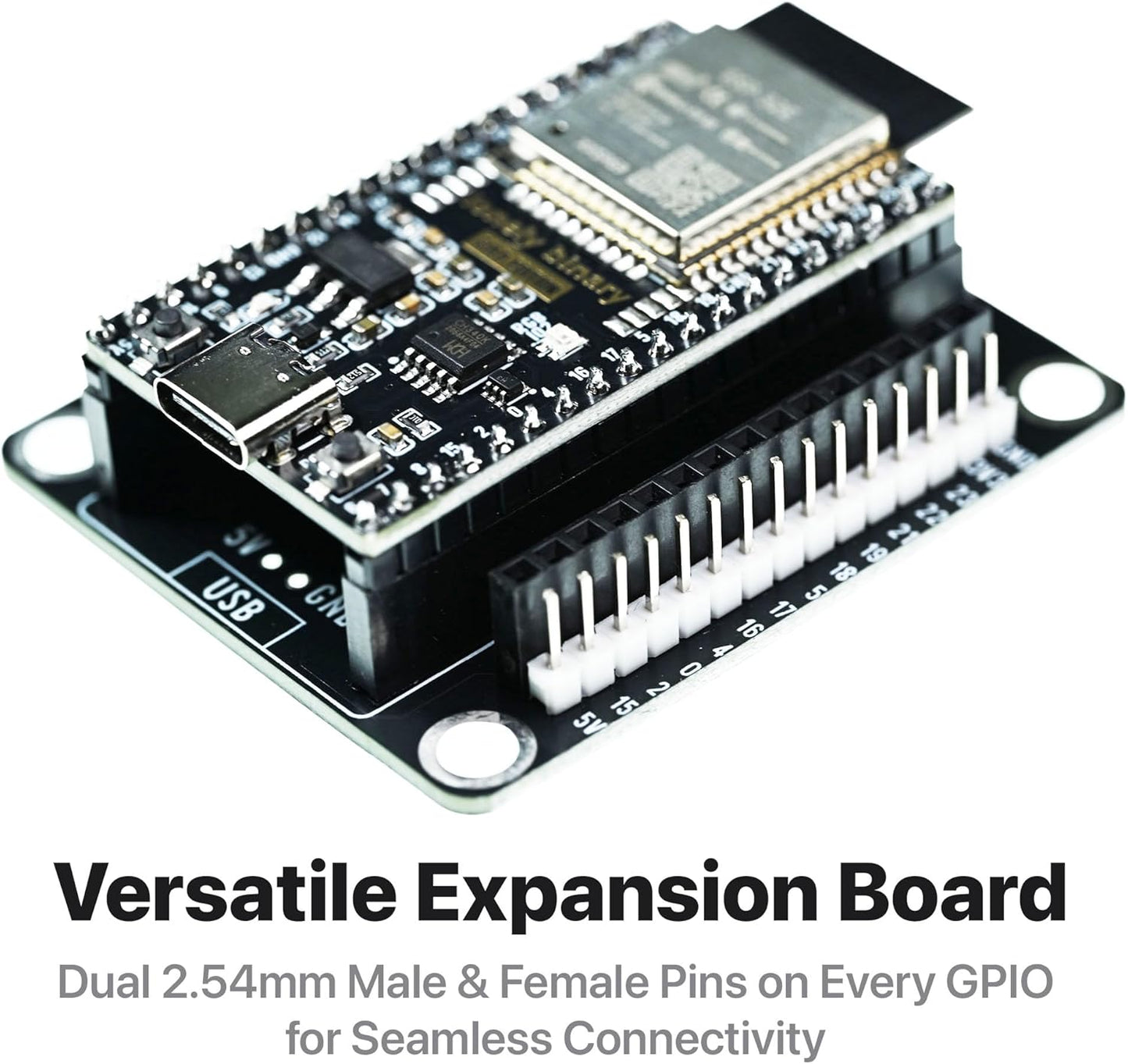 3-Pack ESP32 Gold Edition Kit WiFi Bluetooth Dual-Core MCU with Breakout Boards (Screw/Non-Screw Expansion Board) Tutorials -Type-C ESP32 Prototyping Kit Compatible with Arduino IDE