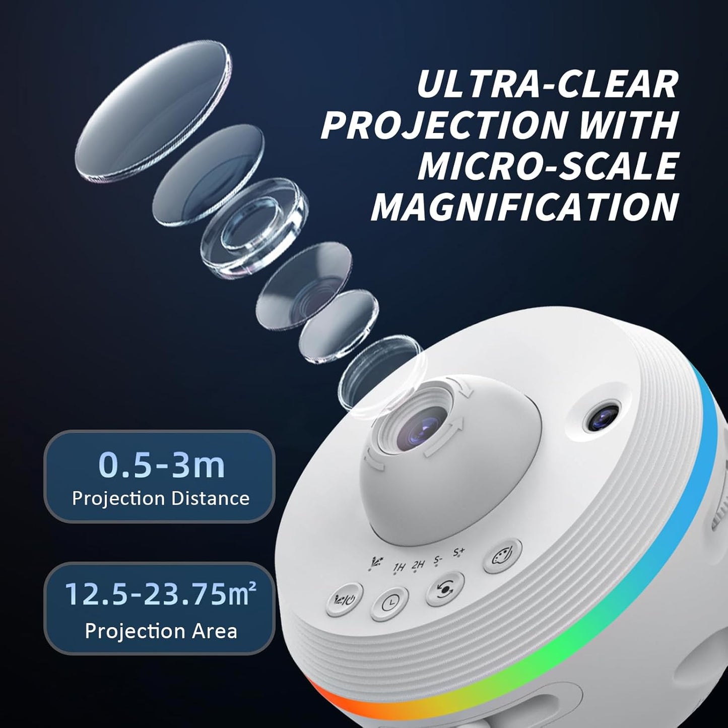 Galaxy Projector, Star Projectors Home Planetarium Space Ceiling Starry Sky Night Light with Light Strip, Meteor and Galaxy Projector & 2 Films Set for Kid Adult Gift