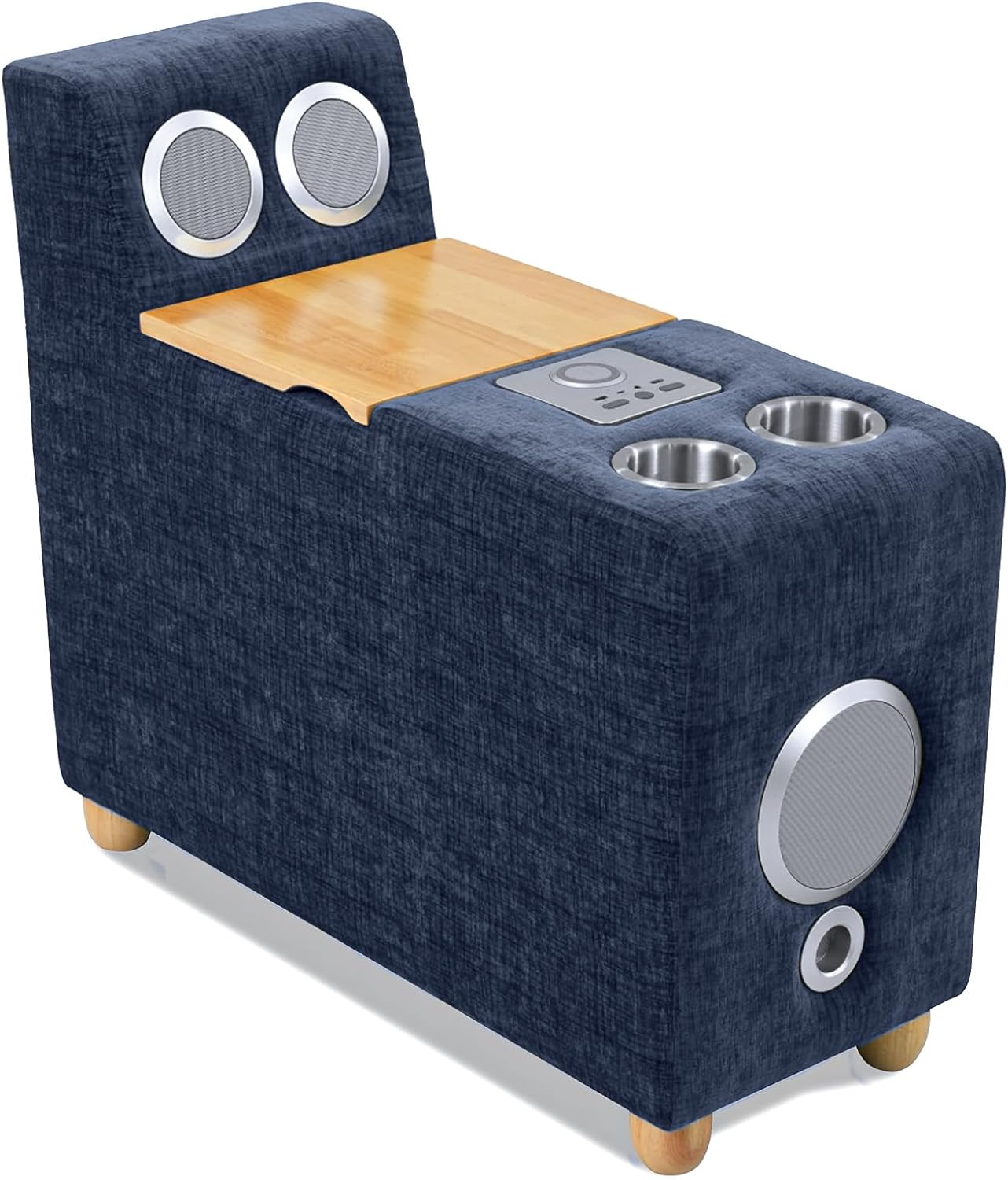 Brelice Modular Sofa Console with Wireless Charging & Bluetooth Speaker - All-in-One Armrest Organizer with Wired Charging, Storage Tray, Volume Control for Sectional Couch, Living Room