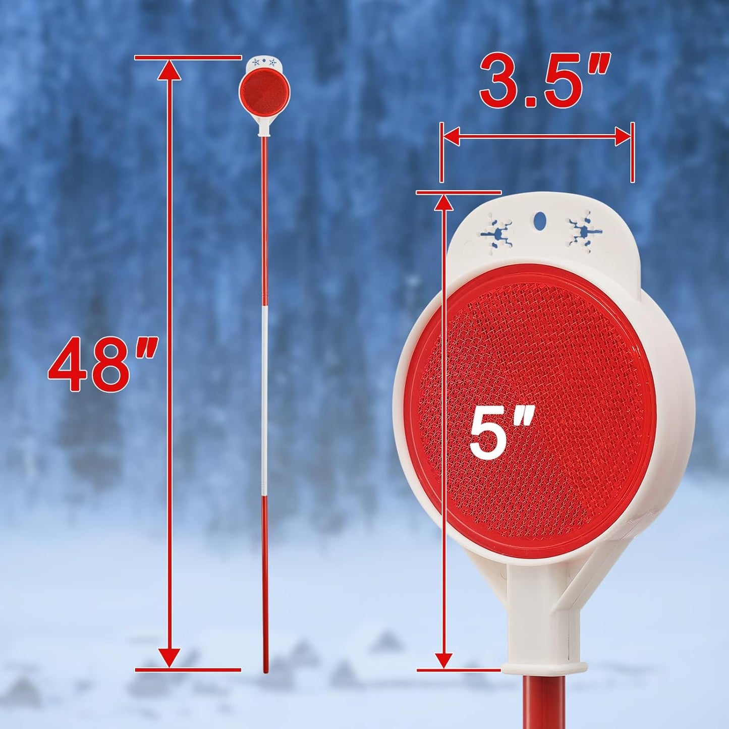 4 Pack Driveway Markers,48 Inch Steel Metal Double Sided Driveway Reflectors,High Visibility Reflective Driveway Markers Snow Stakes for Snow Plowing,Parking Lots,Walkways,Landscape
