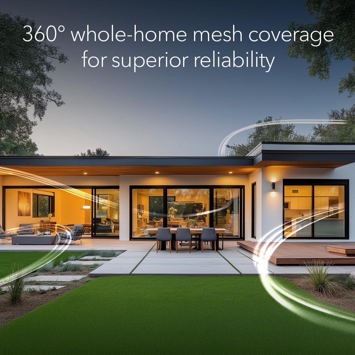 NETGEAR Orbi 370 Series Dual-Band WiFi 7 Mesh Network System for Home (RBE374) - Wireless Router + 3 Extenders, Security Features, 5 Gbps, Covers 8,000 sq.ft., 70 Devices, 2.5GB Internet Port, BE5000