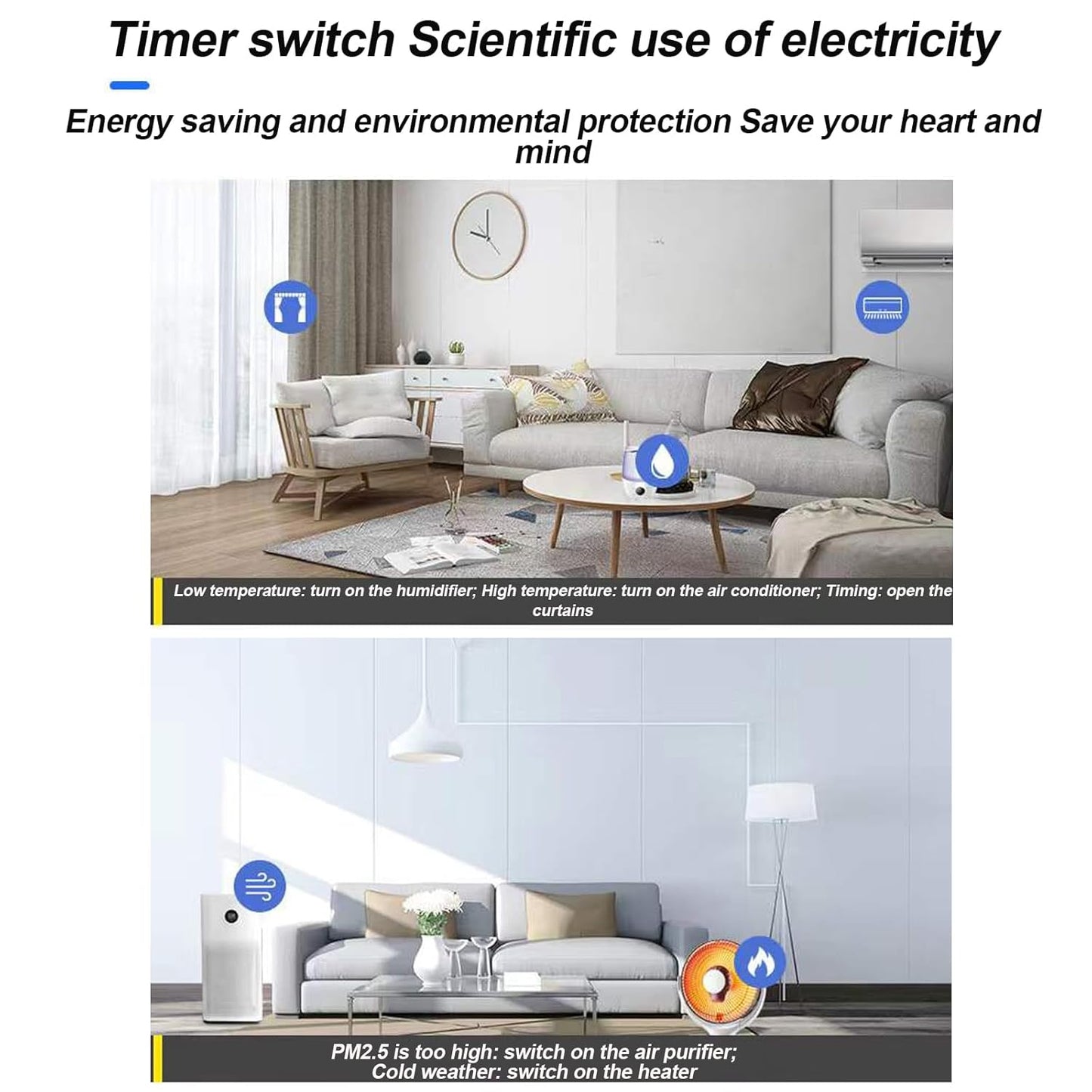 10A Wireless Smart Switch, Wi-Fi Light Switch Compatible with Alexa & Google Home & SmartThings, FCC Certified, No Hub Required Support DIY Module(2 Pack)