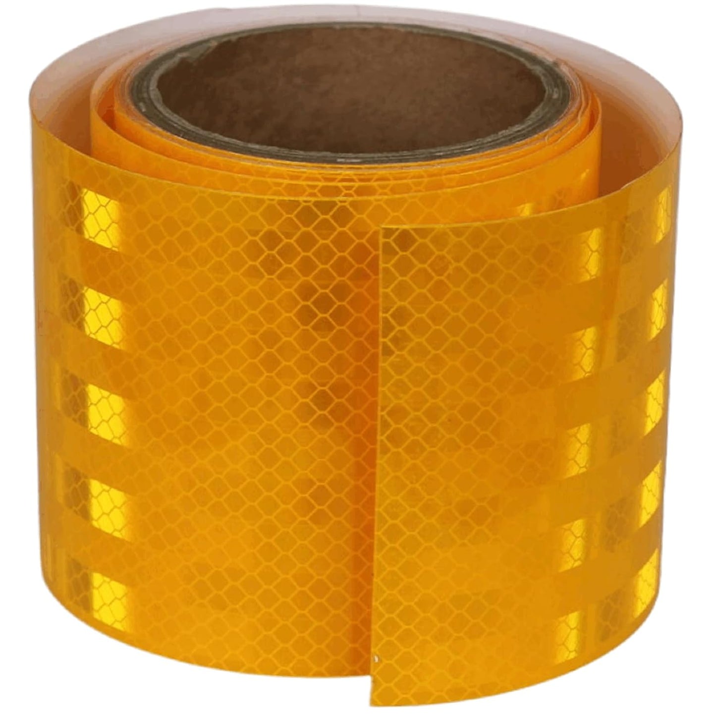 Non Fading Reflective Tape Yellow 4 inch, Outdoor Waterproof High Visibility Warning Industrial Marking Tape, Safety Stickers (11 feet)