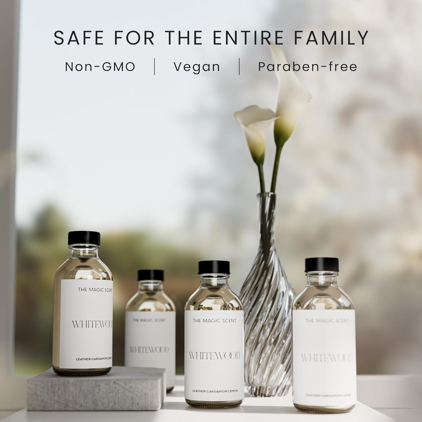 The Magic Scent Whitewood Diffuser Oil - Hotel & Home Luxury Scents Inspired by 1 Hotel Miami Beach, Compare to My Way Diffuser Oil Scents for Home, Designed for Use in All Diffusers - 4 fl oz, 120 mL