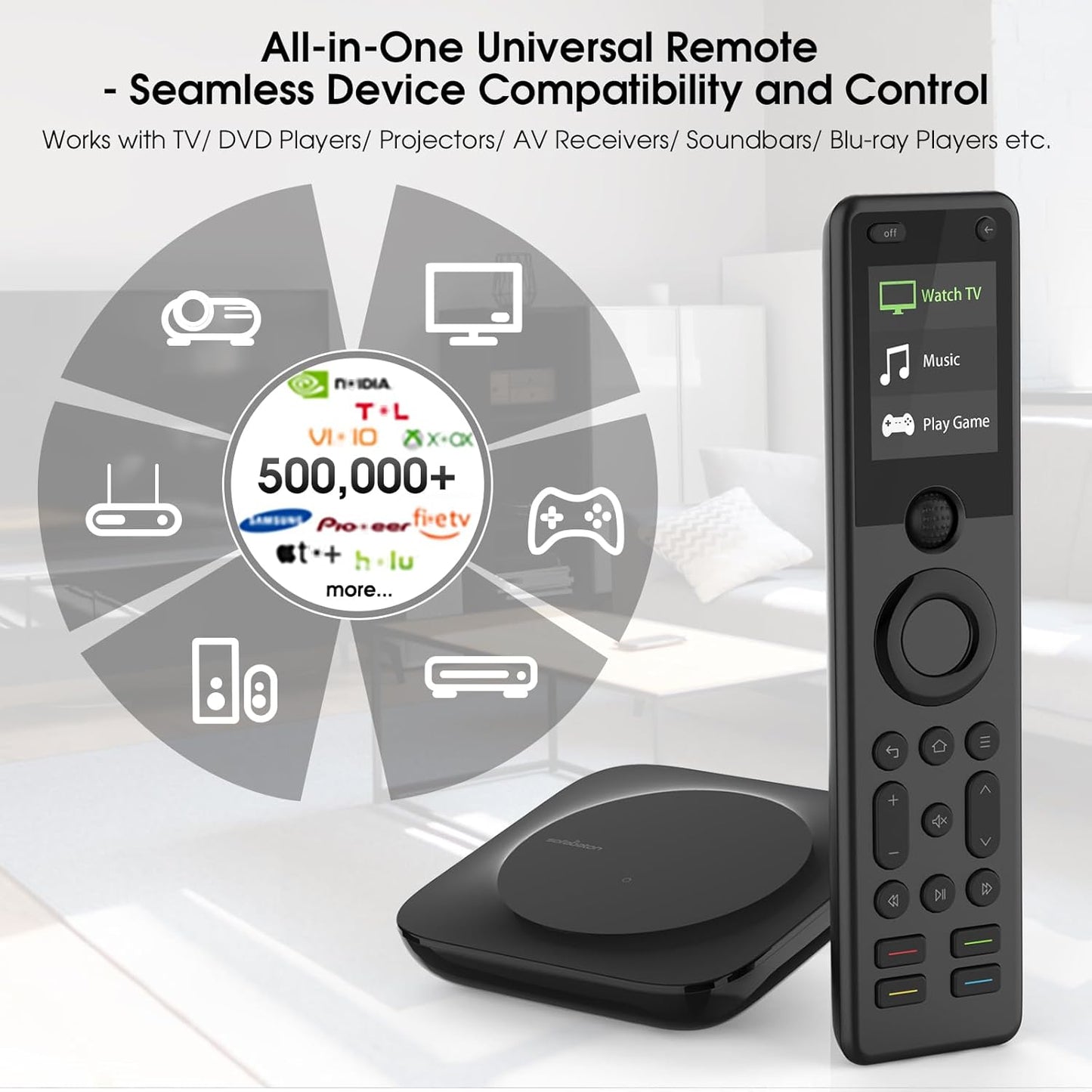 SofaBaton X1S Universal Remote, All in One Universal Remote Control with Hub & APP, One-Touch Activities, Compatible with 60+Devices, IR/Bluetooth/WiFi/Alexa/Google Assistant, Raise to Wake